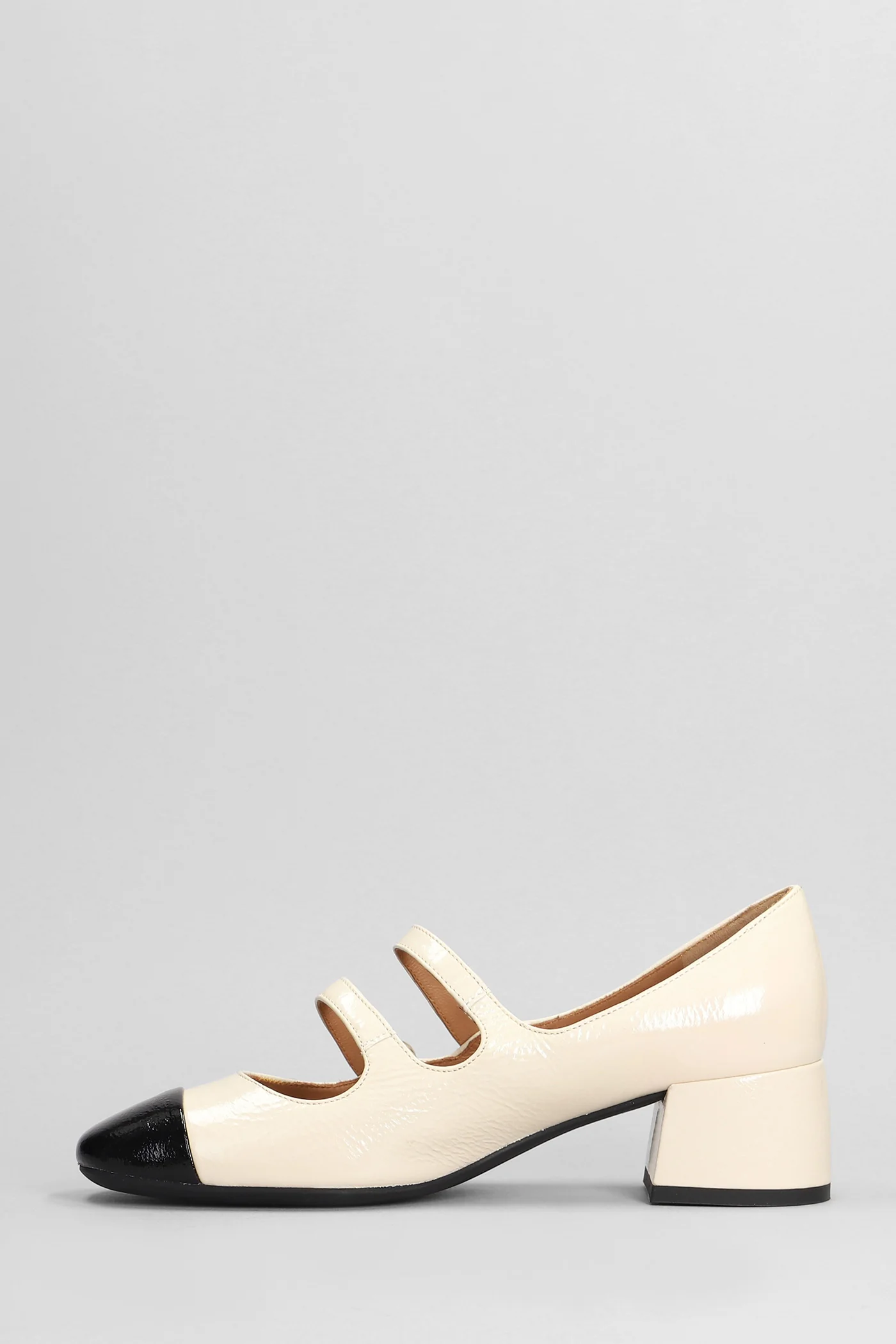 Aura Pumps in beige leather - Image 3