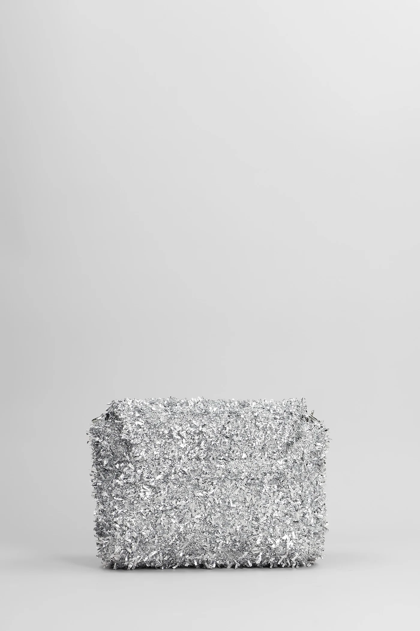Carol Shoulder bag in silver fabric - Image 3