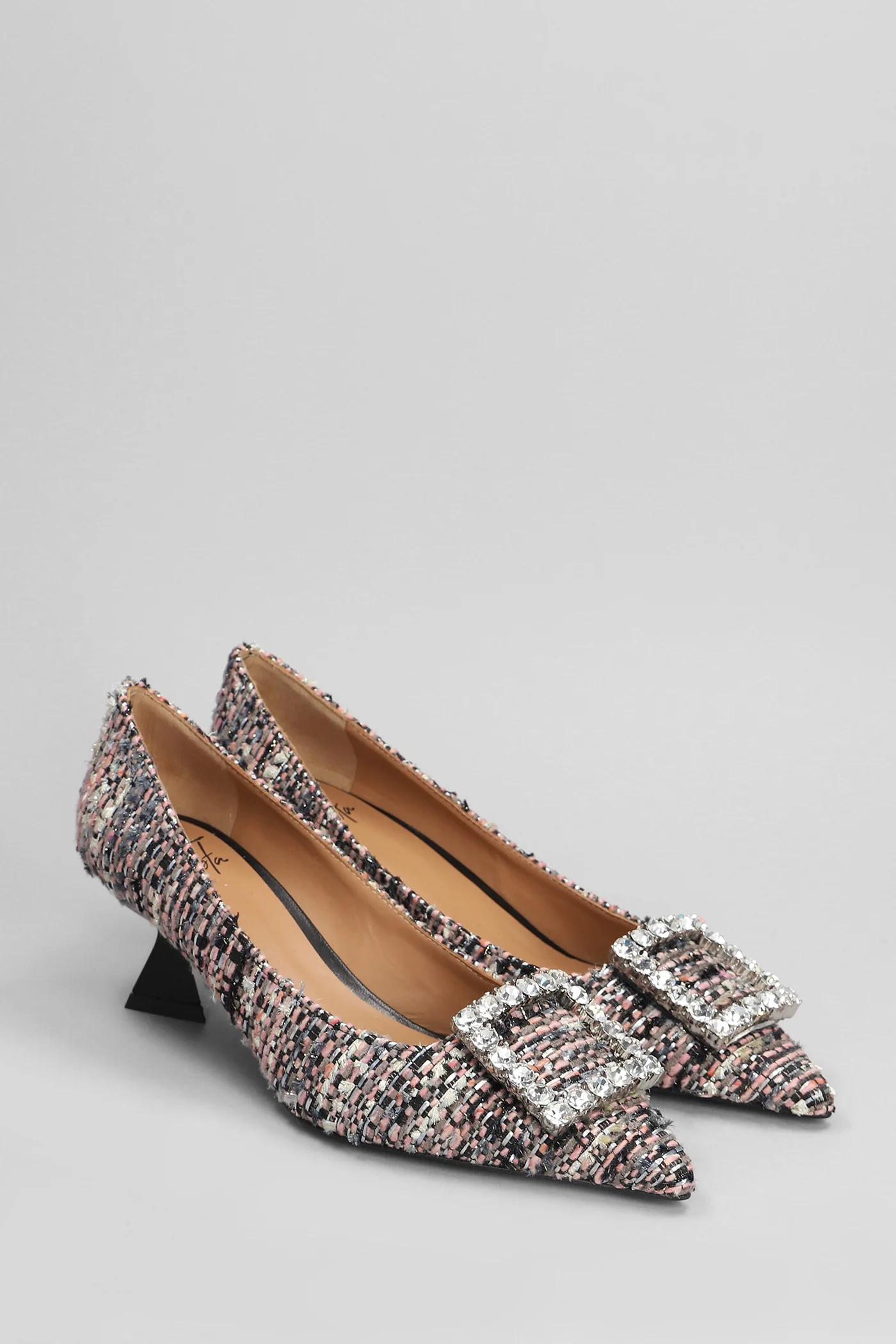 Evilly Pumps in rose-pink wool - Image 2