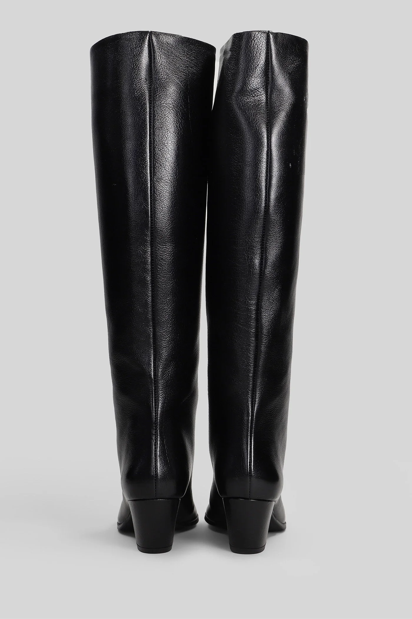 Fredine High heels boots in black leather - Image 4
