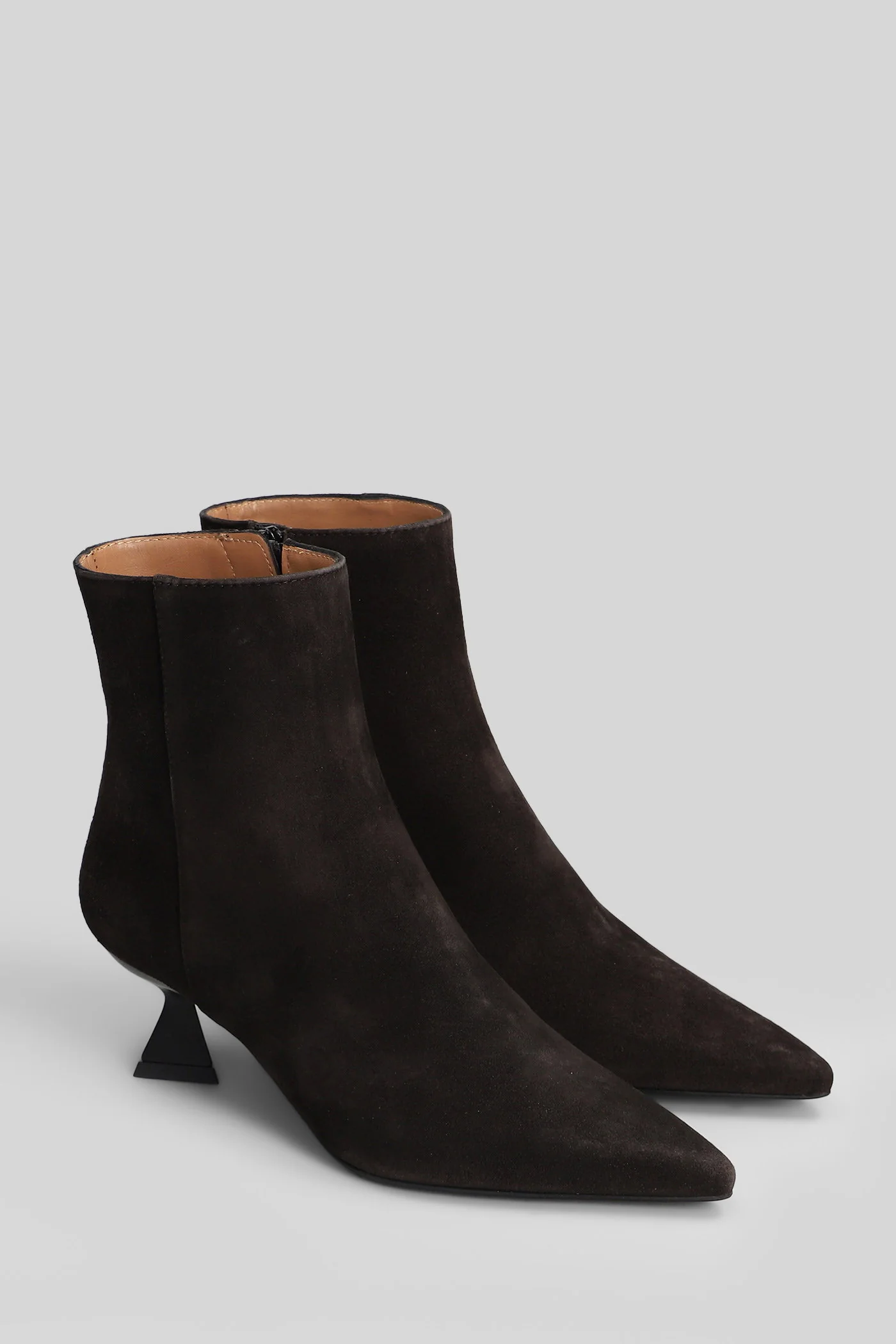Jina High heels Ankle boots in dark brown suede - Image 2