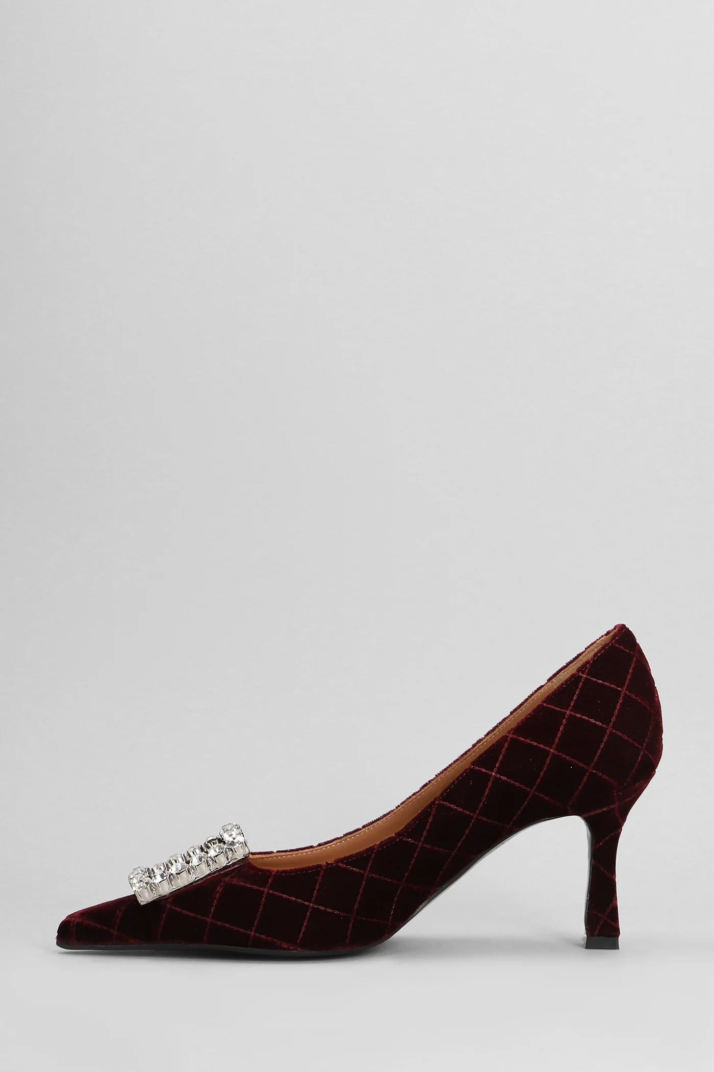 Lilly Pumps in bordeaux velvet - Image 3