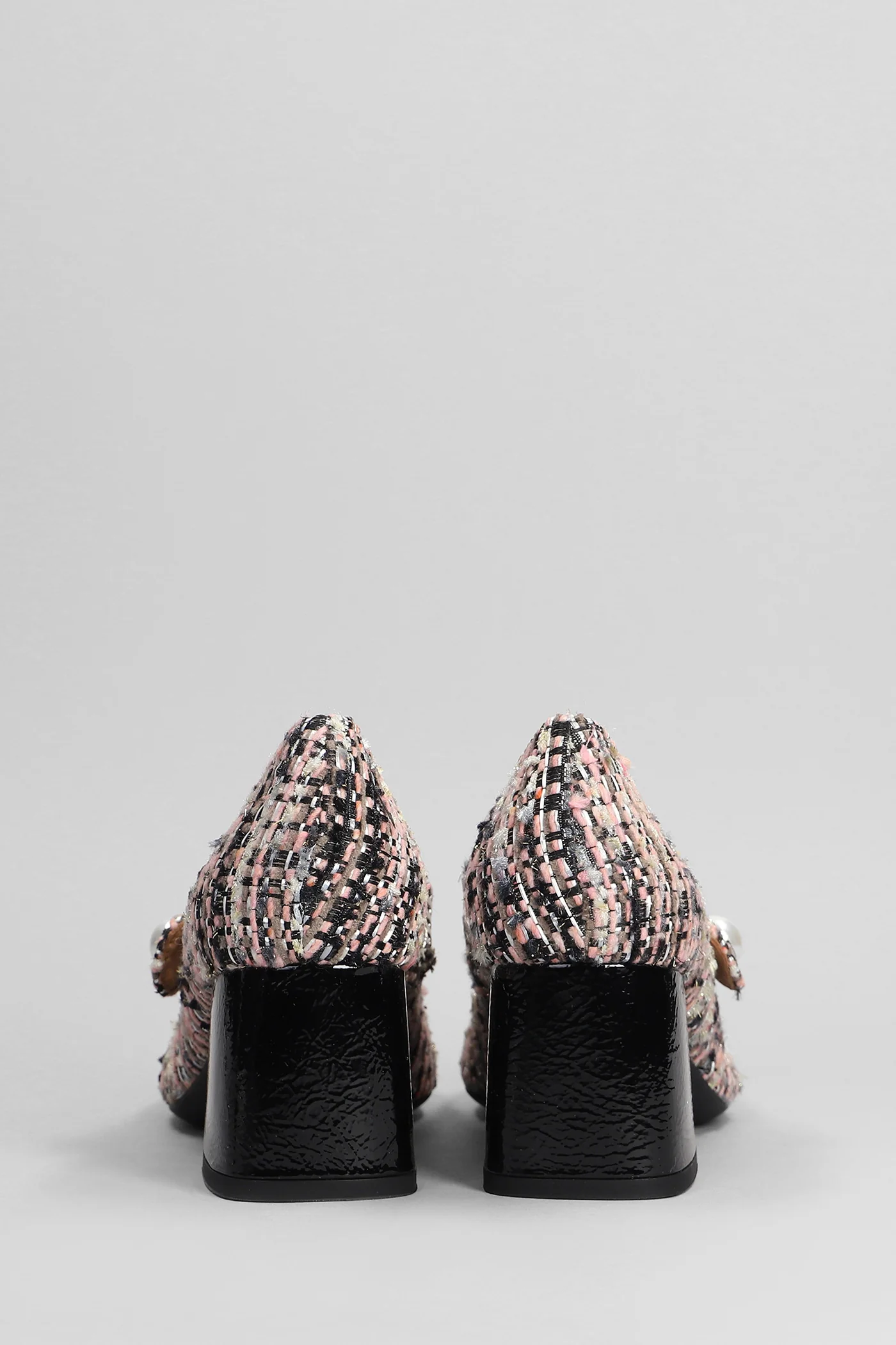 Mame Pumps in rose-pink wool - Image 4