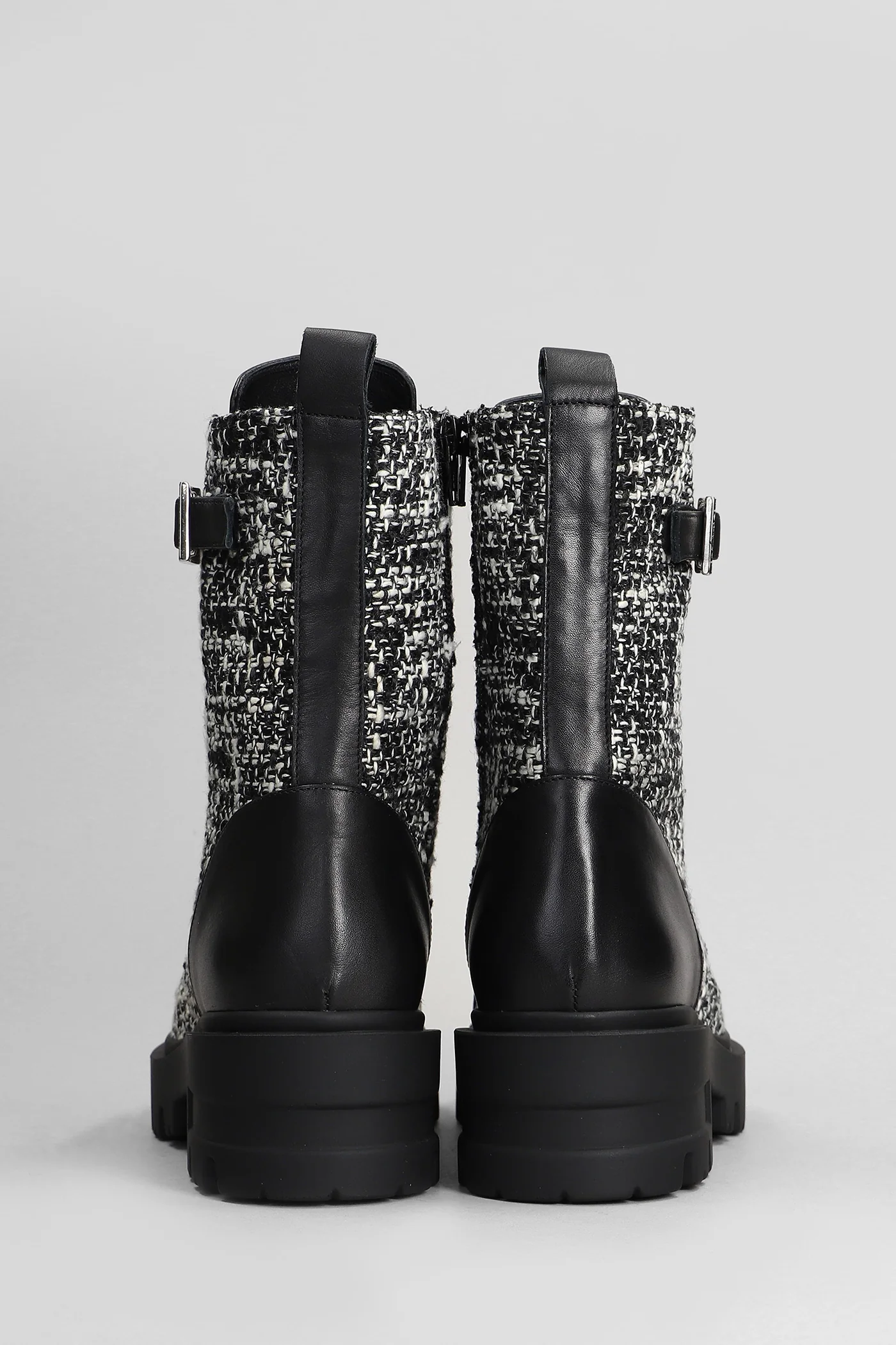 Vlady Combat boots in black wool and leather - Image 44