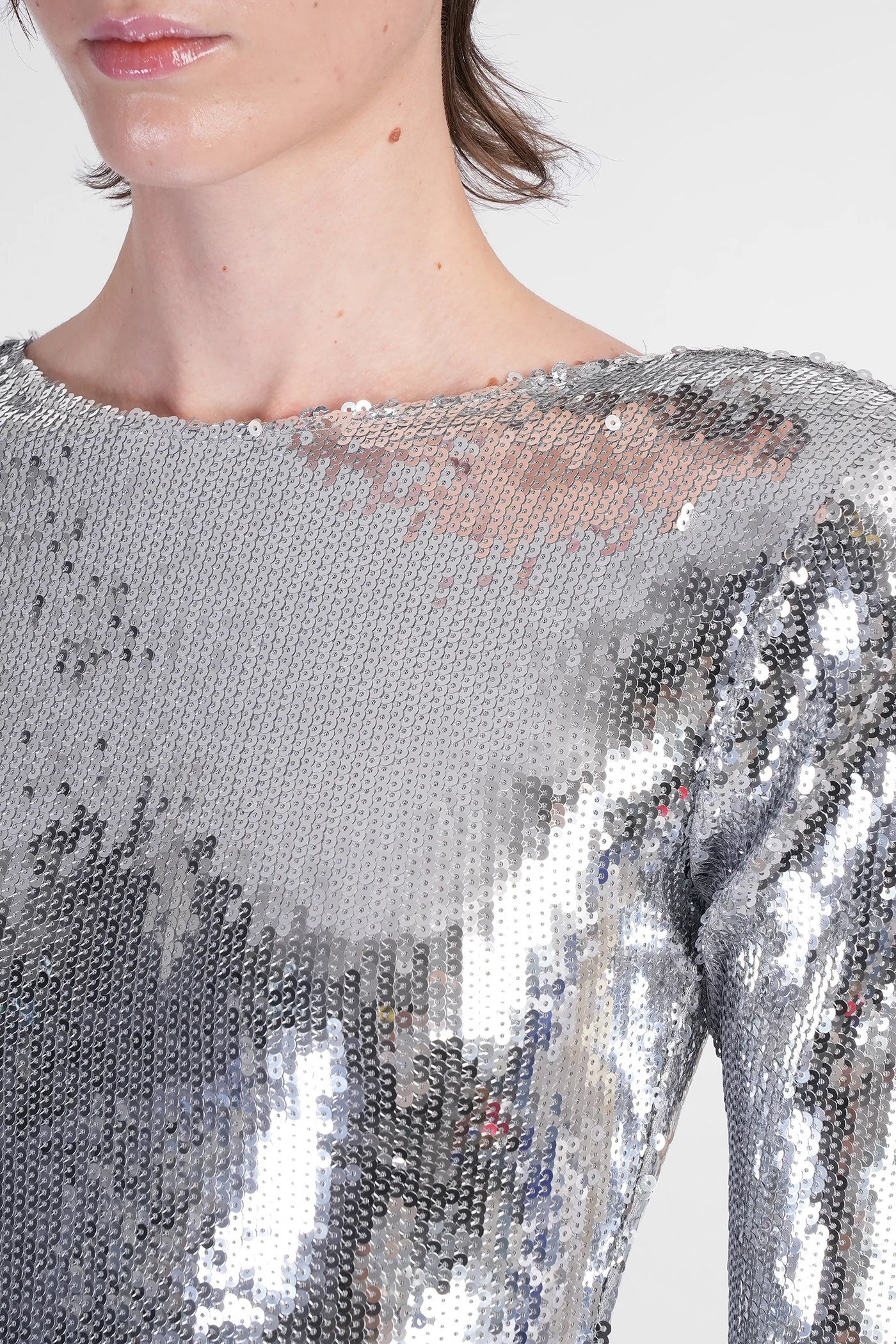 Body in silver viscose - Image 5