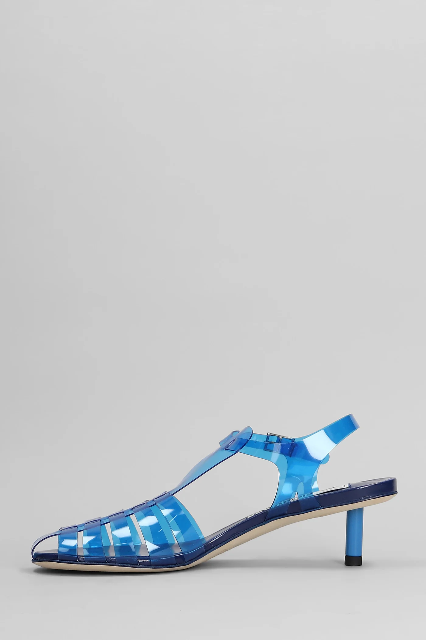 Jelly kitten heels Sandals in blue PVC - Image 3