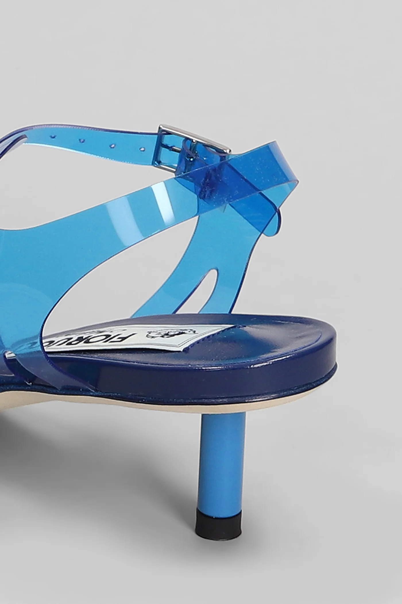 Jelly kitten heels Sandals in blue PVC - Image 5