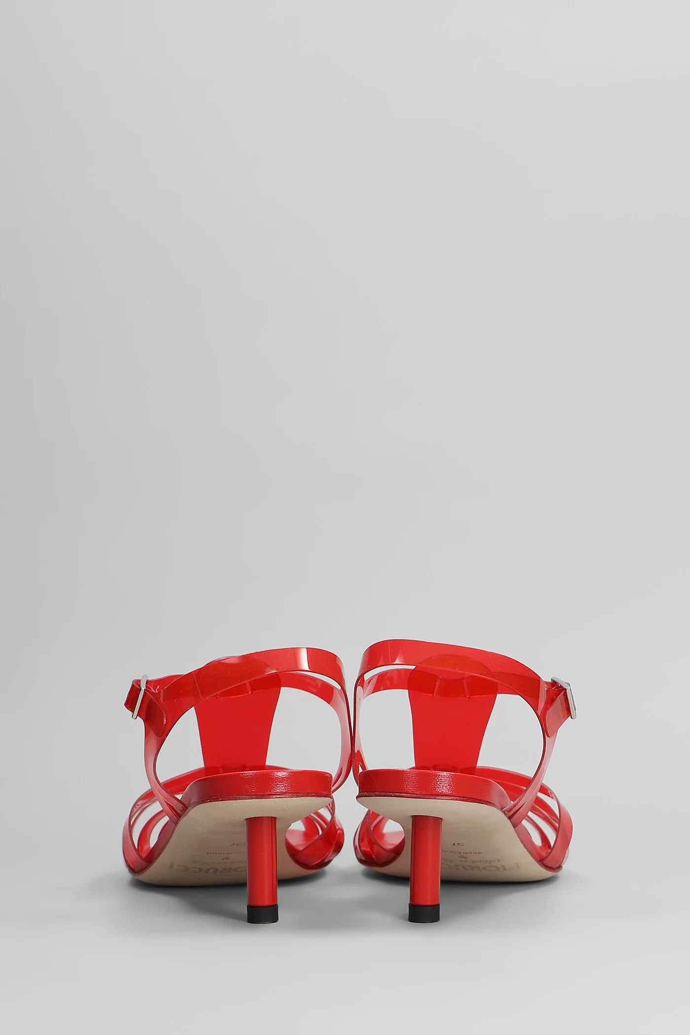 Jelly kitten heels Sandals in red PVC - Image 4
