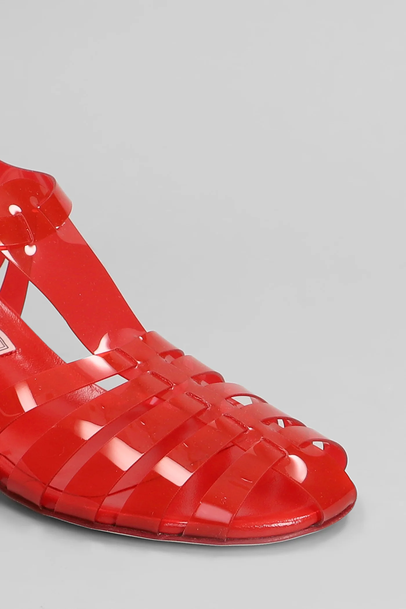 Jelly kitten heels Sandals in red PVC - Image 5