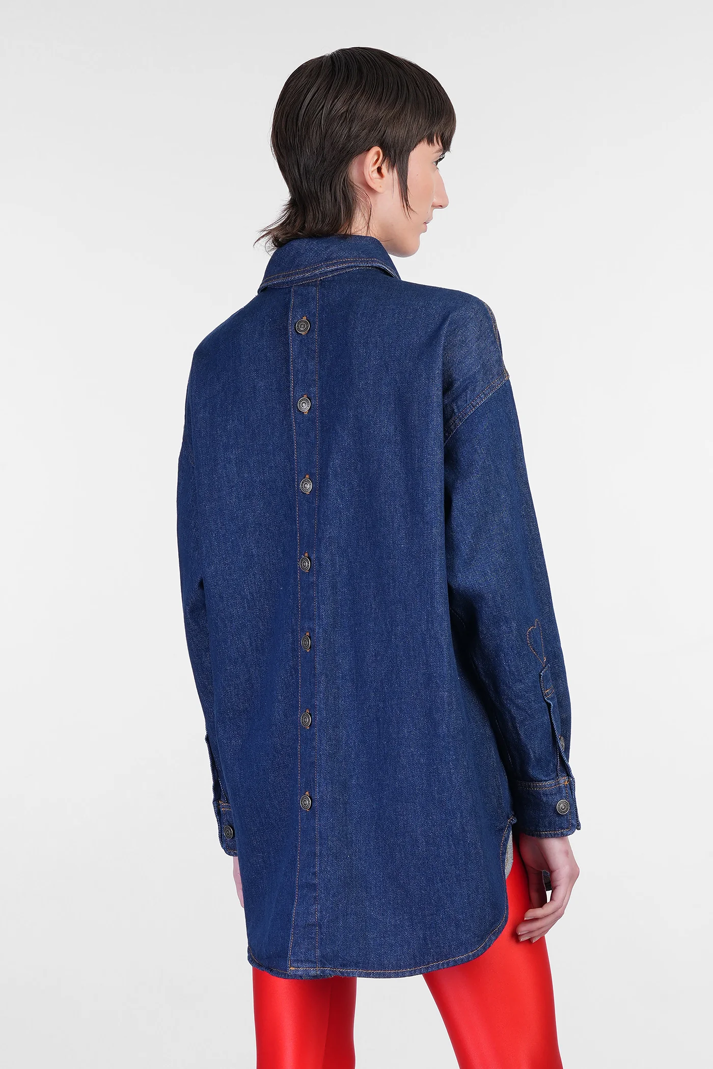 Shirt in blue cotton - Image 3
