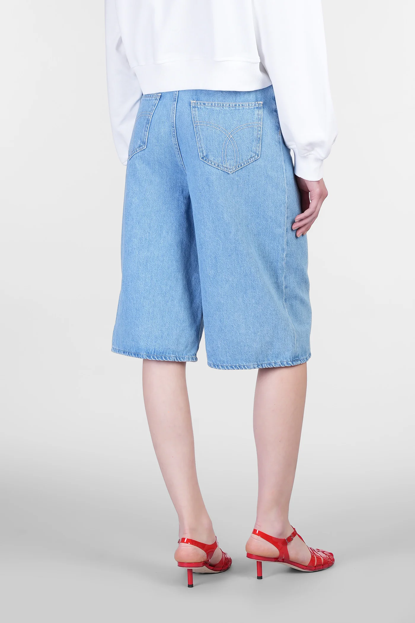 Shorts in blue cotton - Image 3