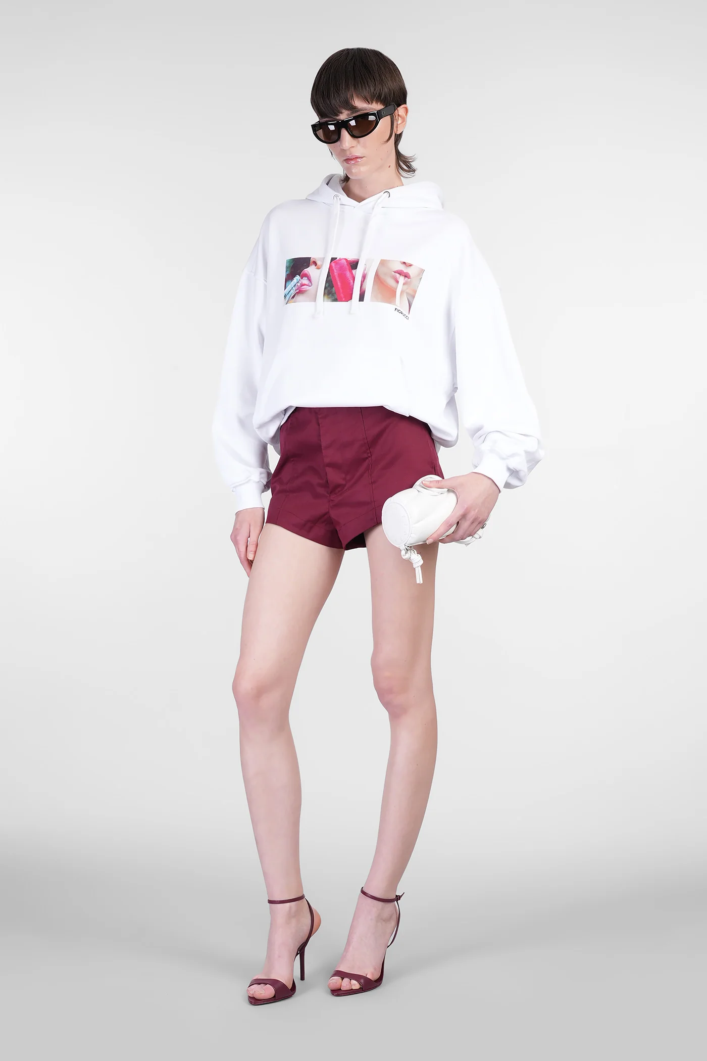Shorts in red polyester - Image 2