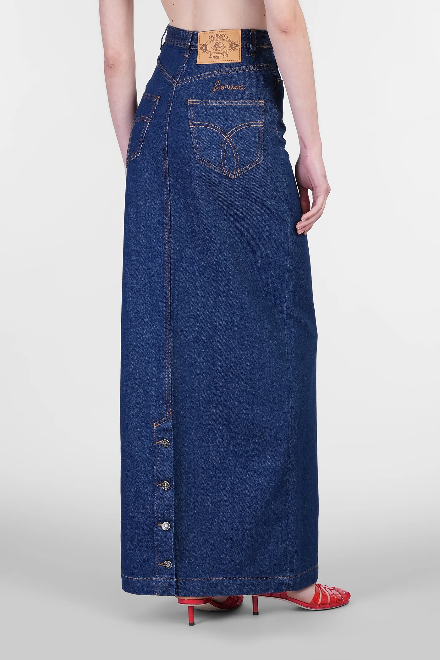 Skirt in blue cotton - Image 3
