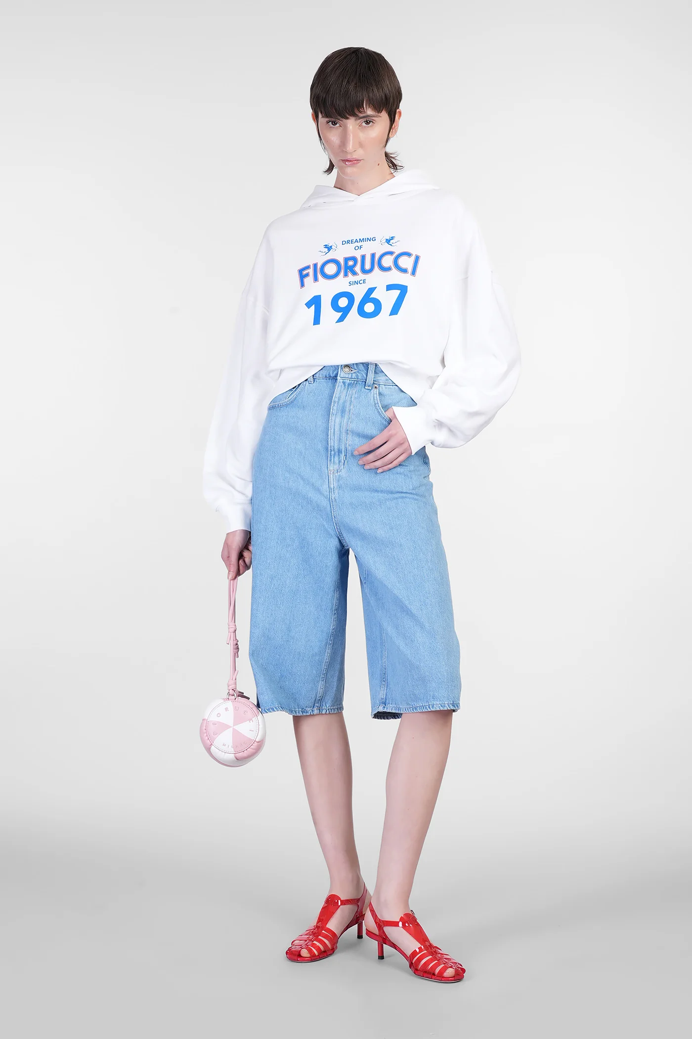 Sweatshirt in white cotton - Image 2