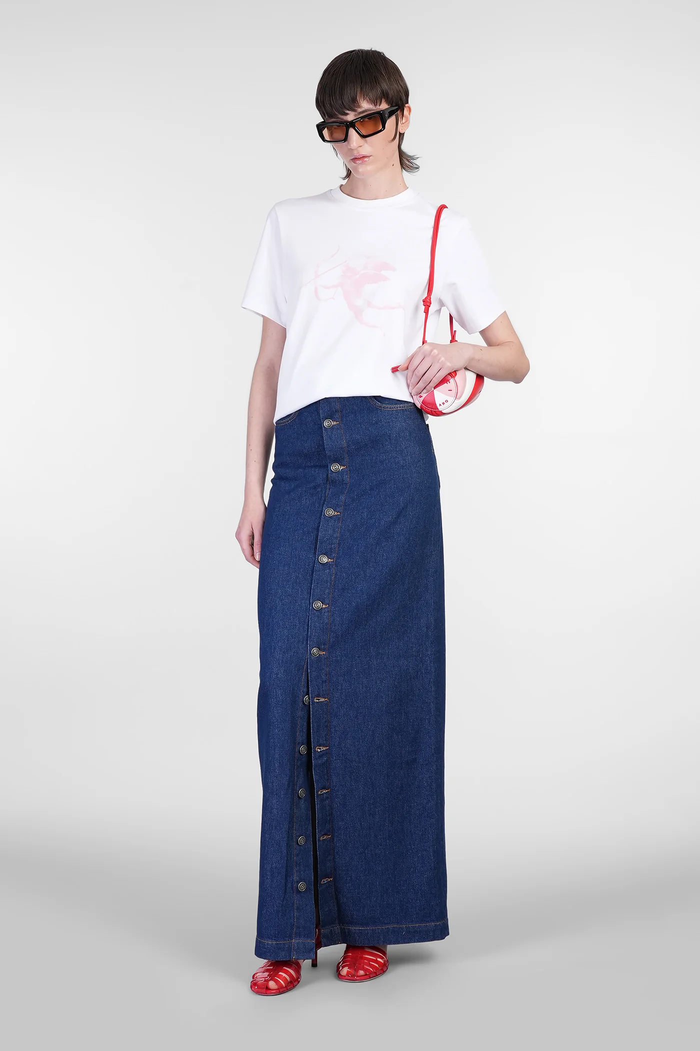 T-Shirt in white cotton - Image 2