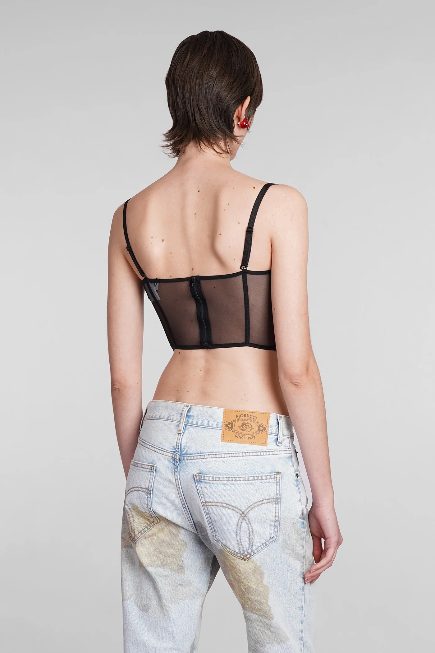 Topwear in black polyamide - Image 3