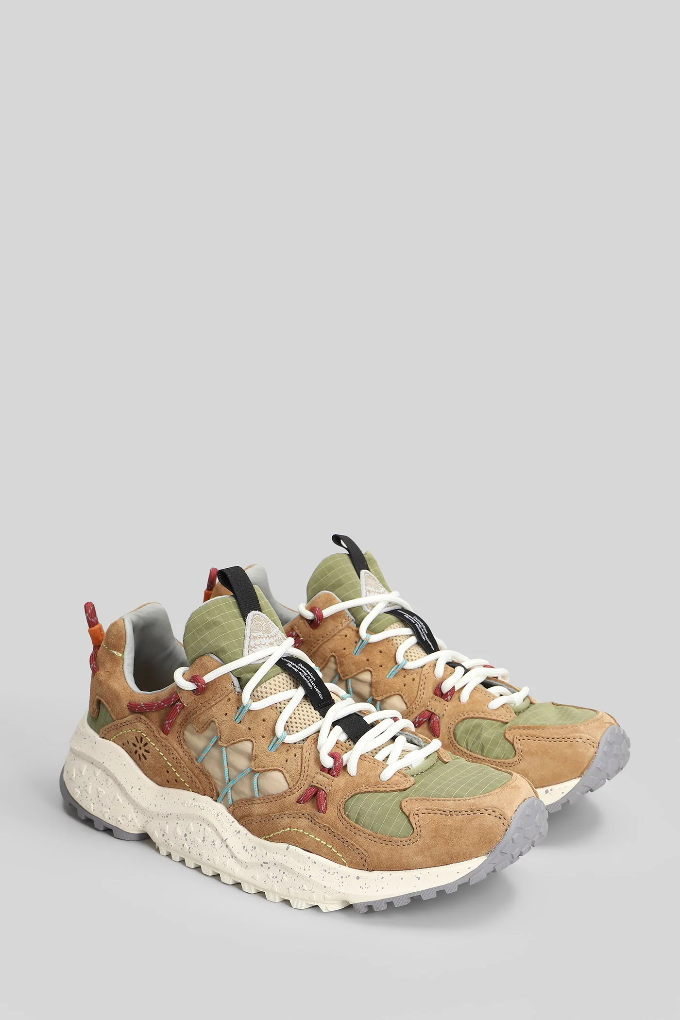 Yamabushi Sneakers in leather color Suede and fabric - Image 2