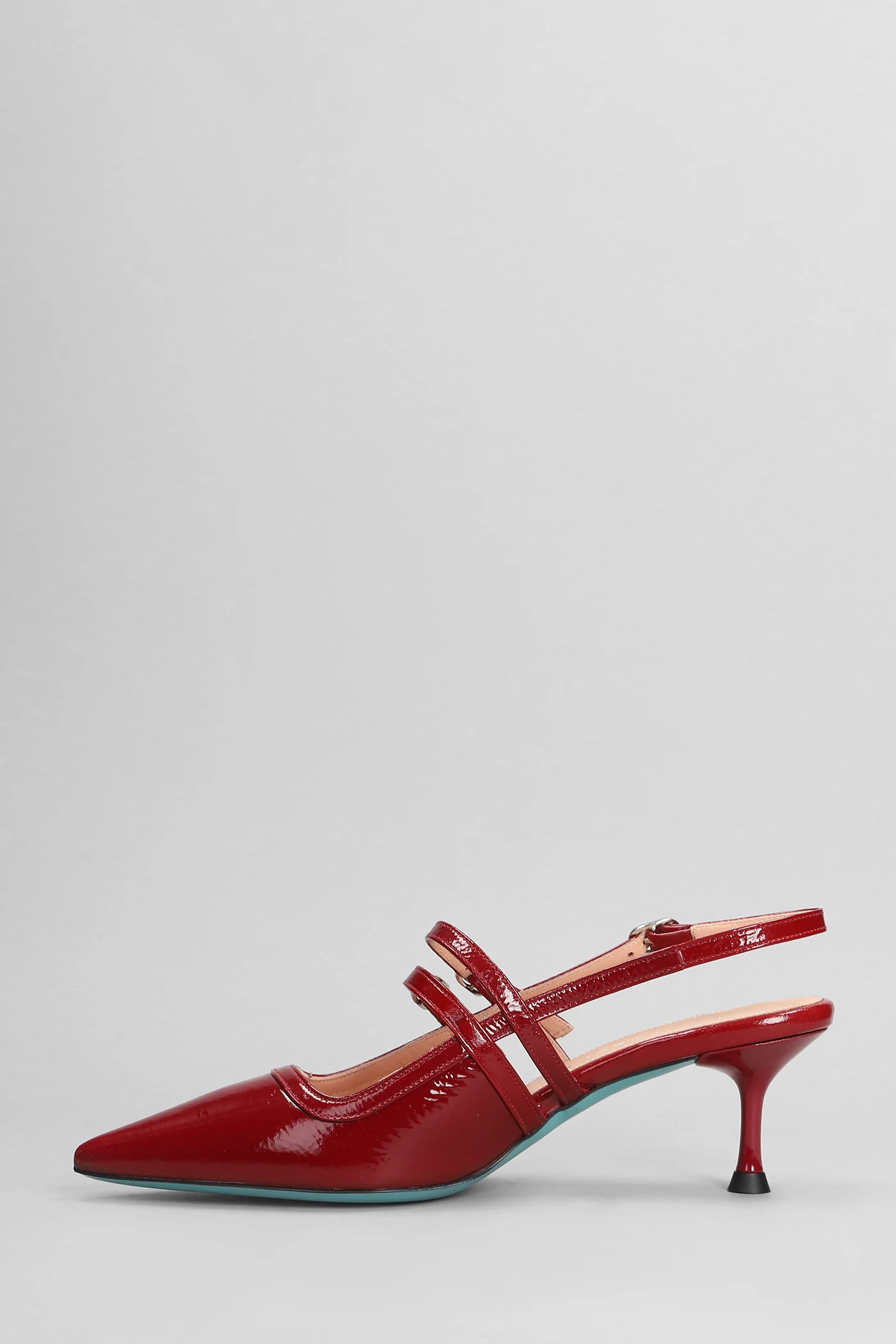 Pumps in red leather - Image 3