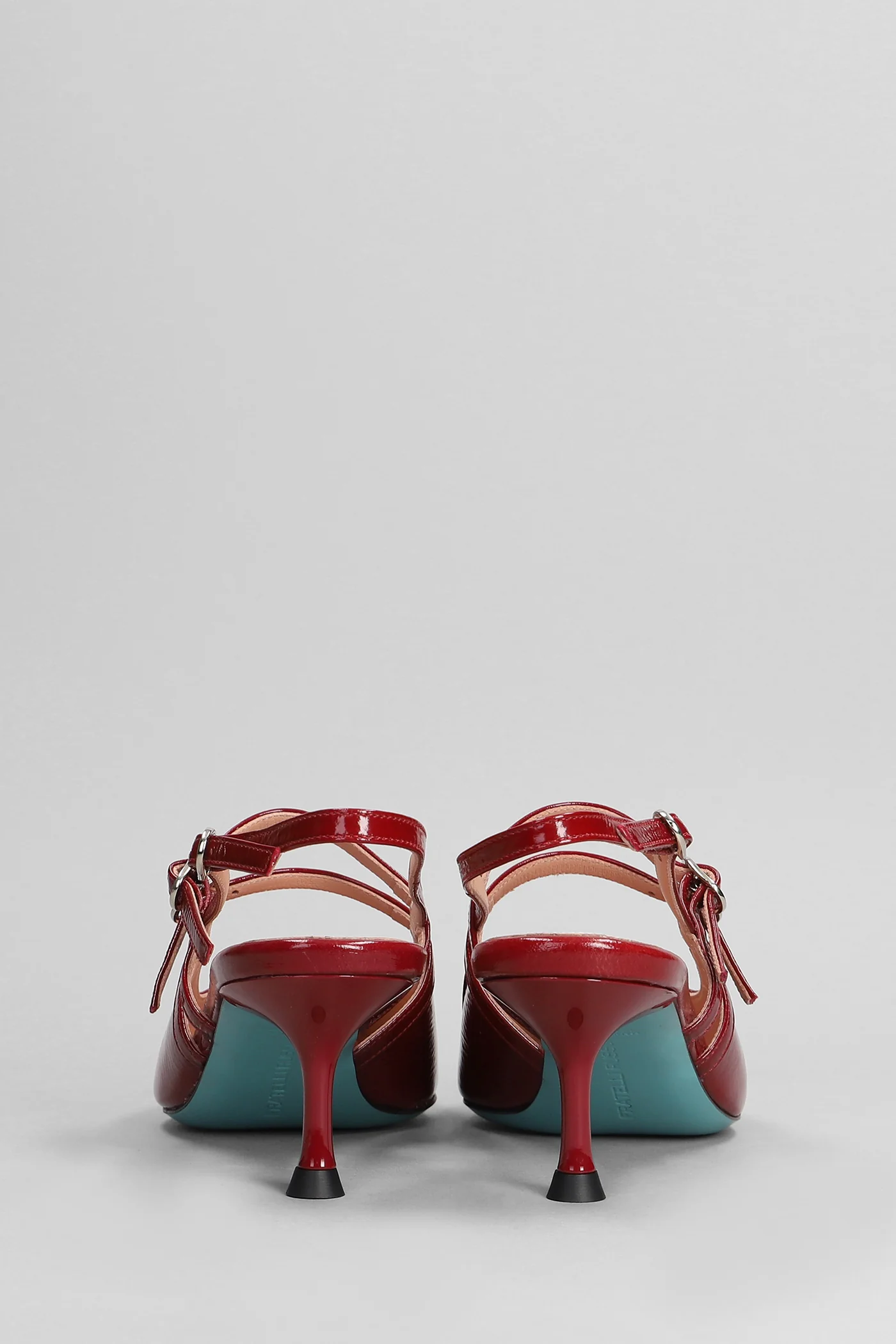Pumps in red leather - Image 4