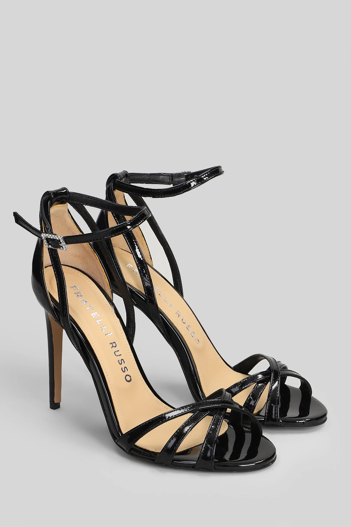 Sandals in black patent leather - Image 2