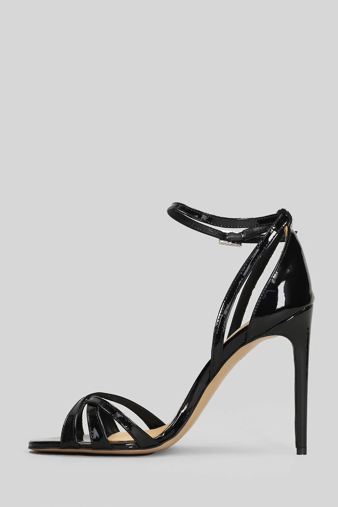 Sandals in black patent leather - Image 3