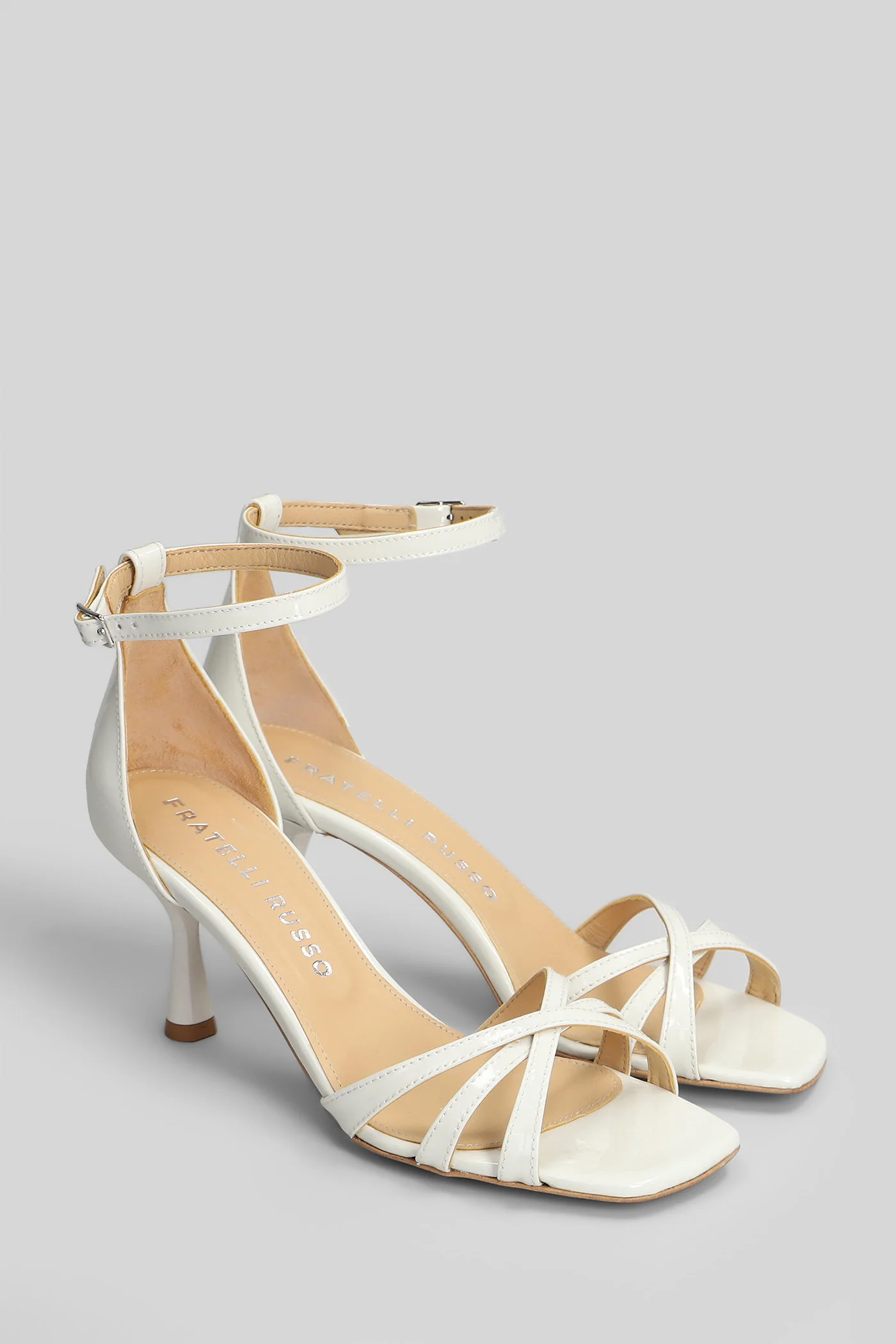 Sandals in white patent leather - Image 2