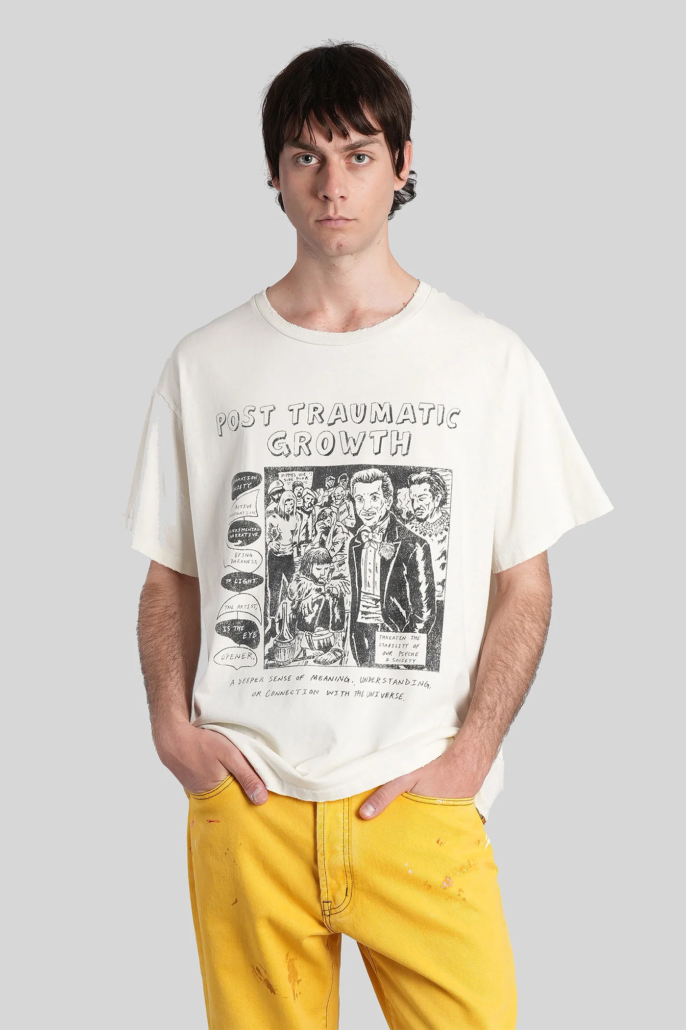 T-Shirt in beige cotton