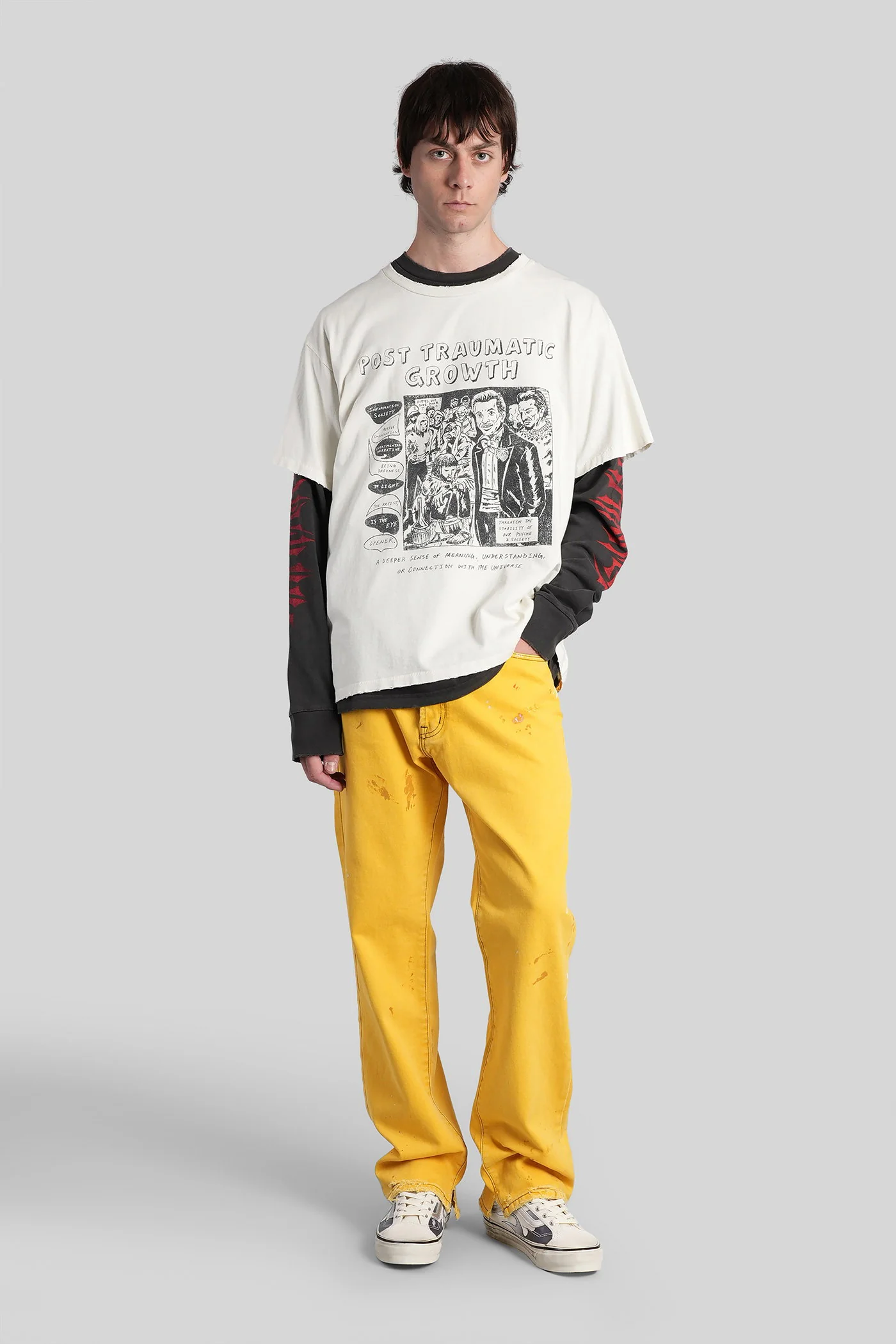 T-Shirt in beige cotton - Image 2