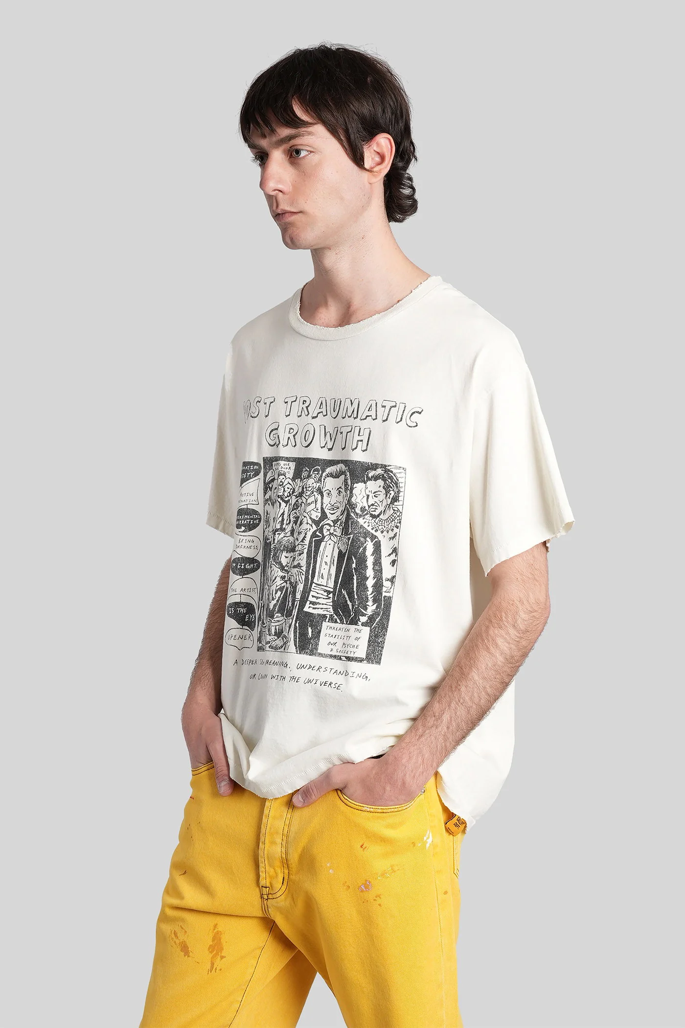 T-Shirt in beige cotton - Image 4