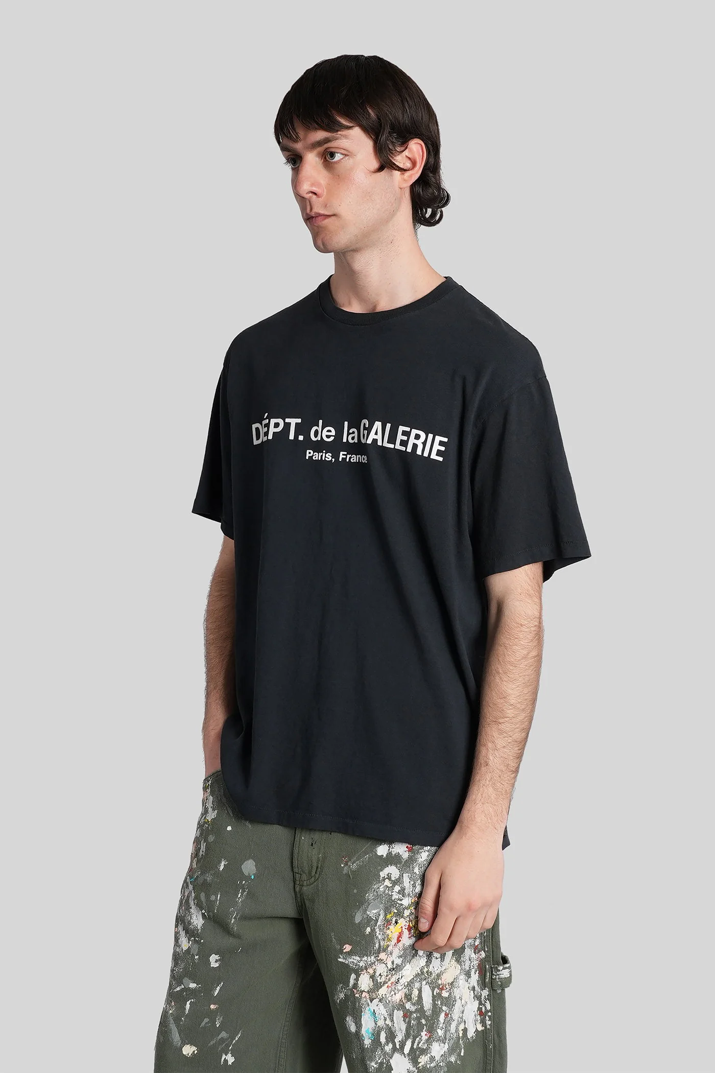 T-Shirt in black cotton - Image 4