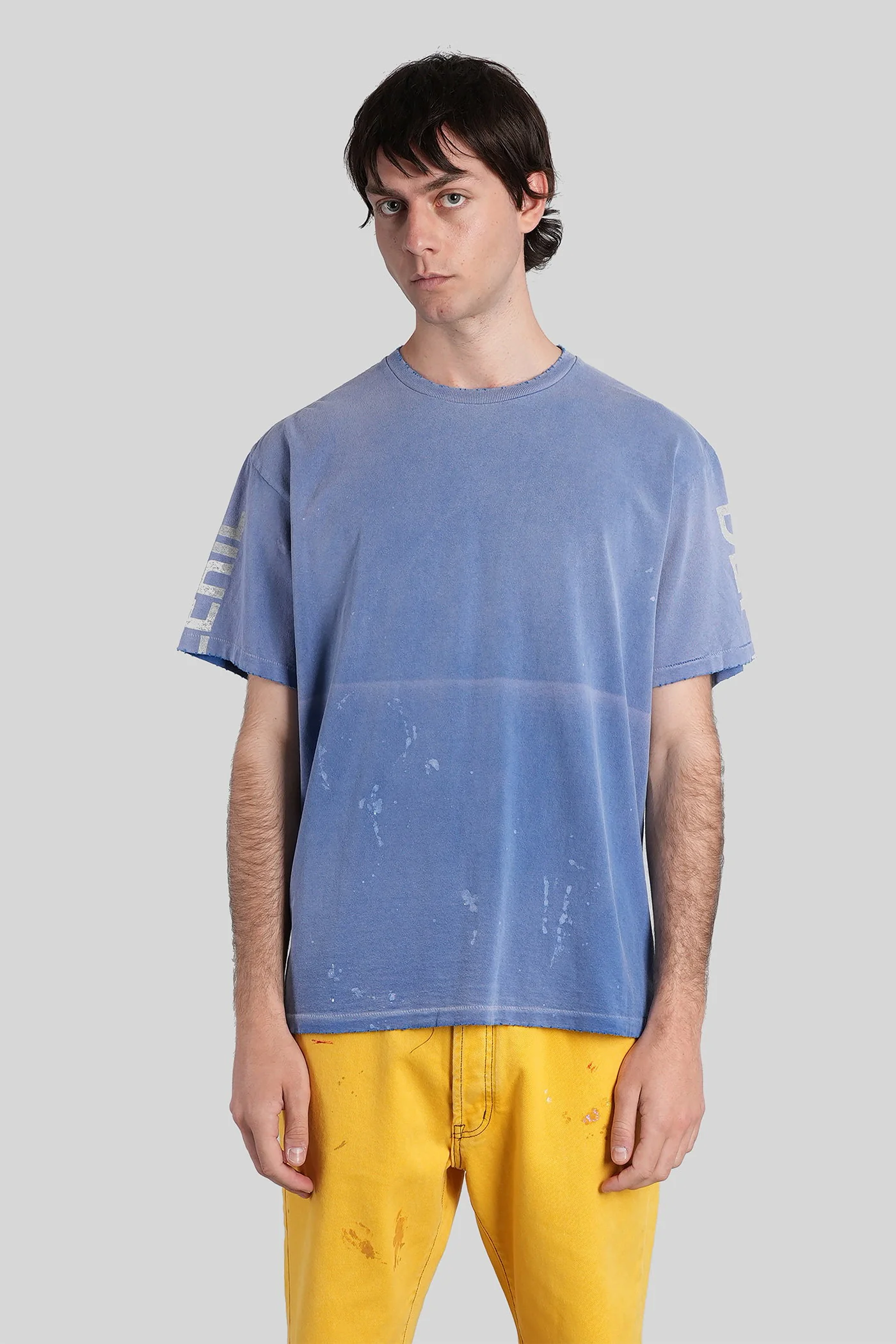 T-Shirt in blue cotton