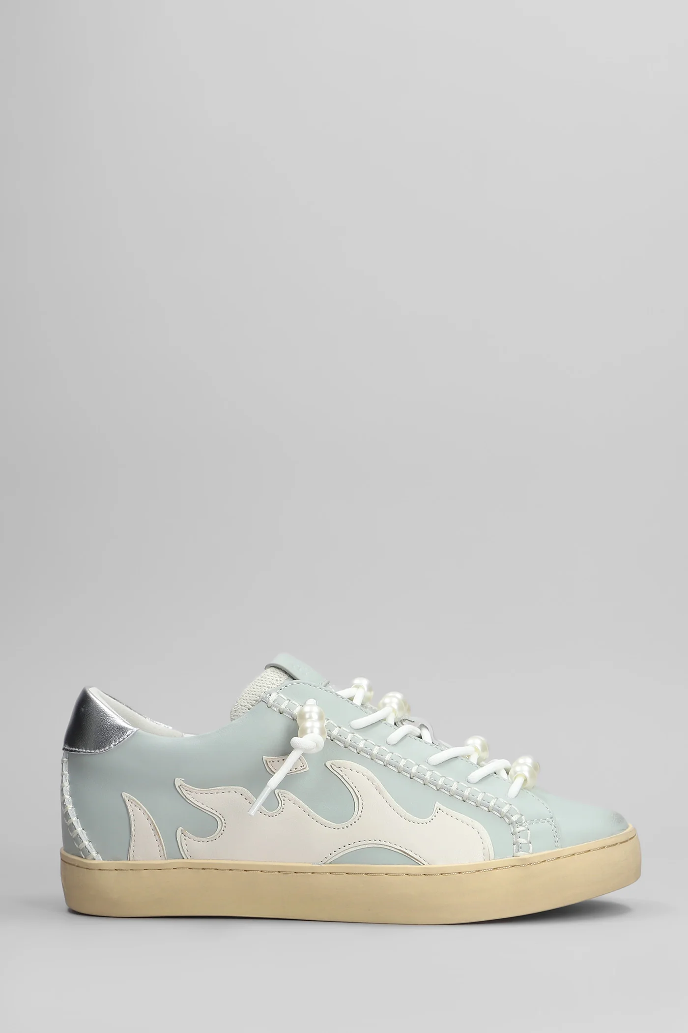 Gamin Sneakers in cyan leather