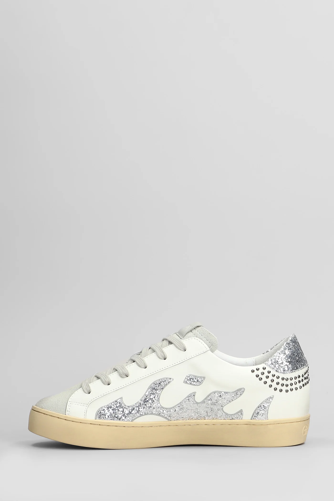 Gamin Sneakers in white suede and leather - Image 3