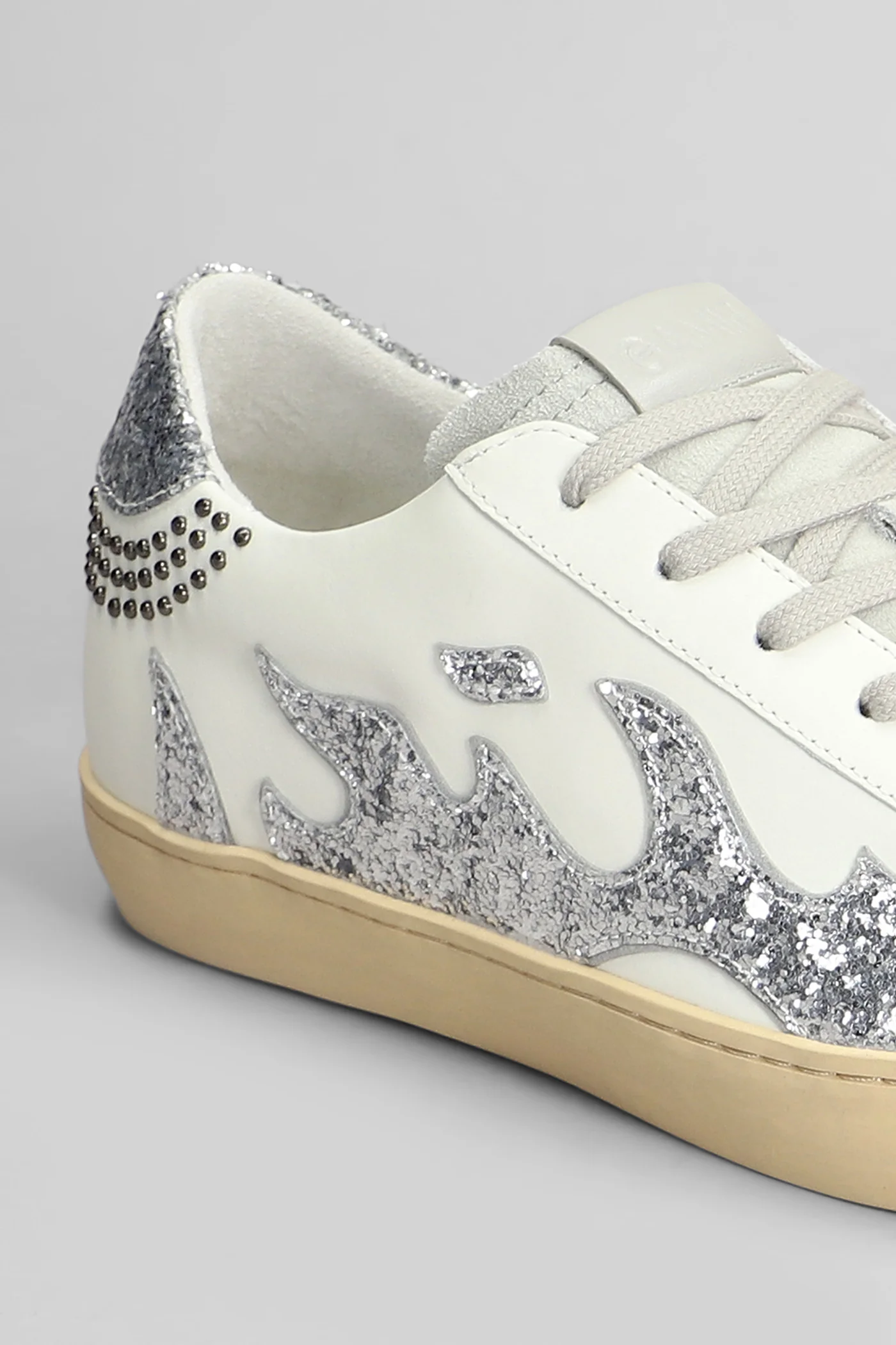 Gamin Sneakers in white suede and leather - Image 5