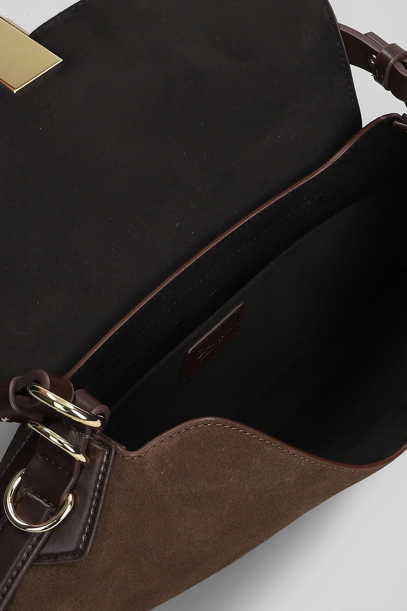 B kat Shoulder bag in brown suede - Image 4