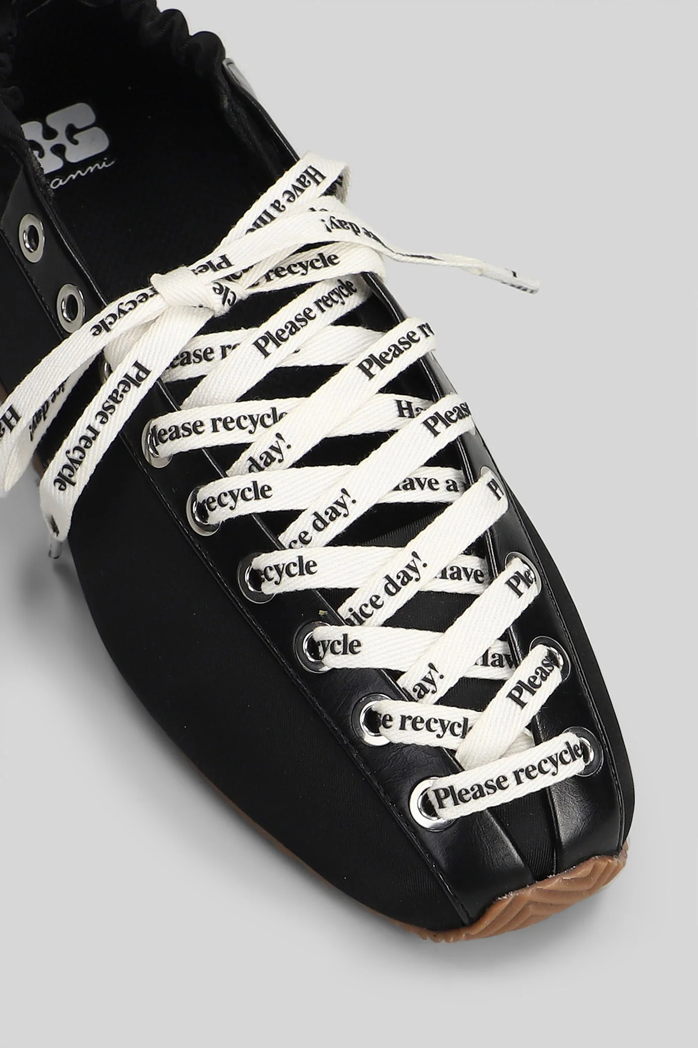 Ballet flats in black polyamide - Image 5