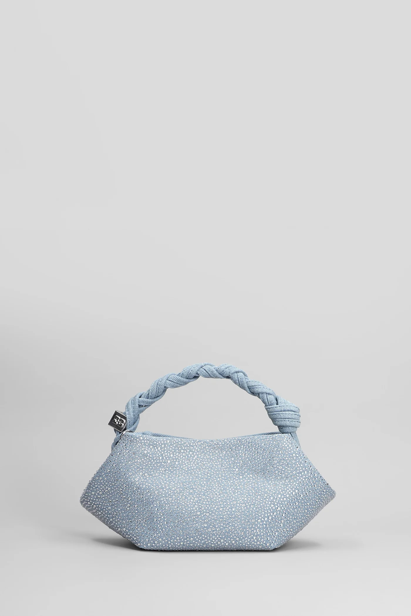 Bou bag mini Hand bag in blue cotton - Image 3