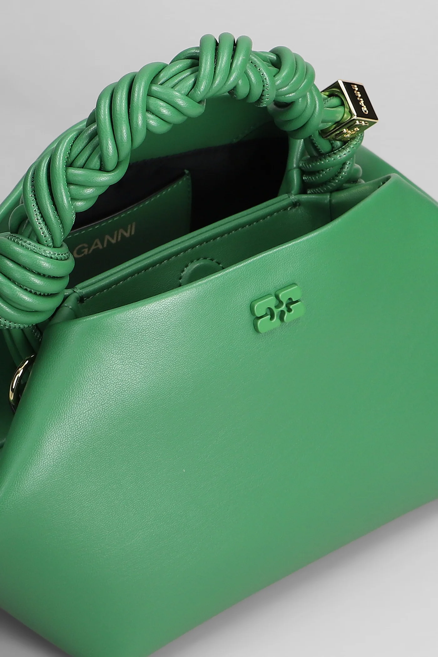 Bou bag mini Hand bag in green leather - Image 4