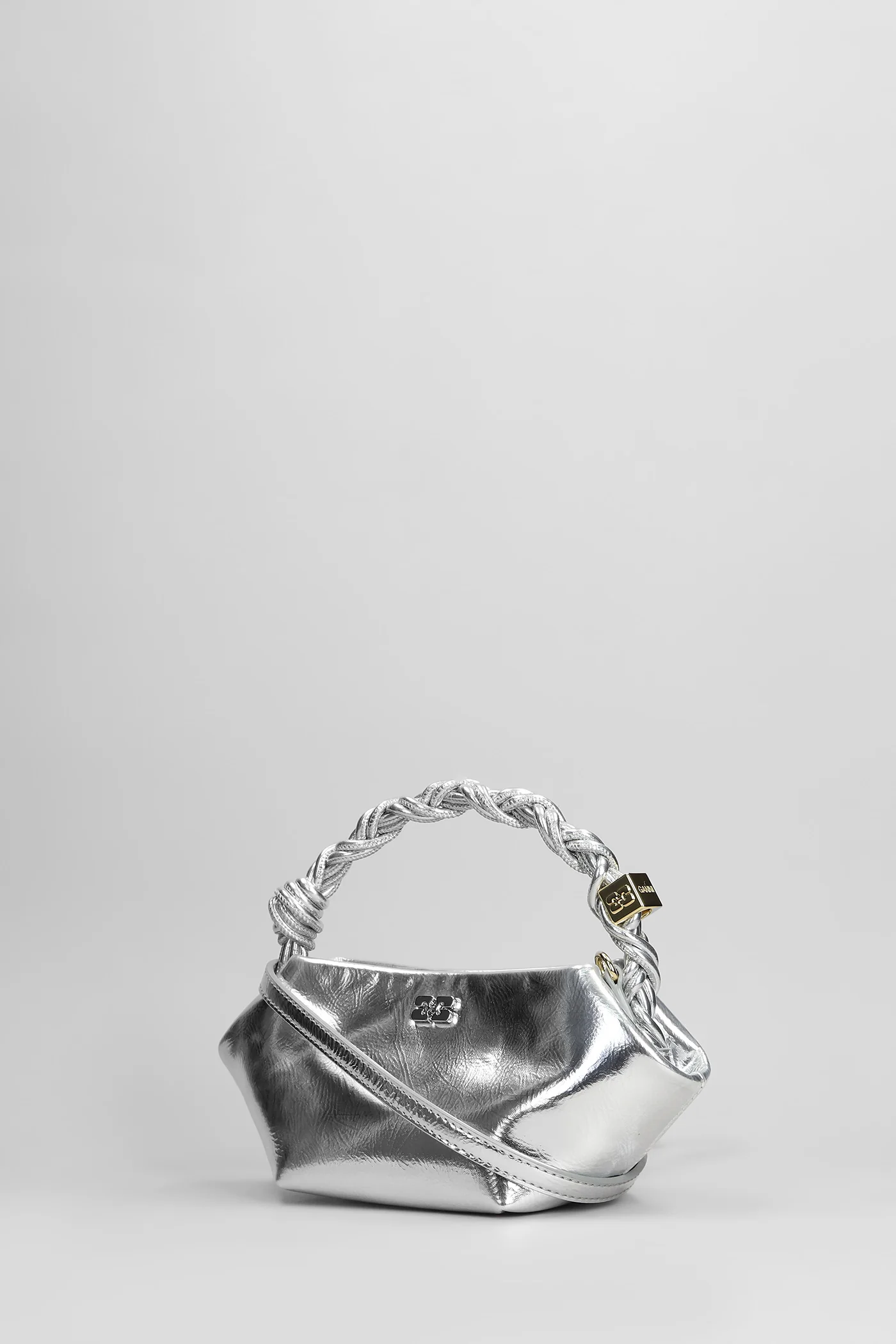 Bou bag mini Hand bag in silver leather - Image 2