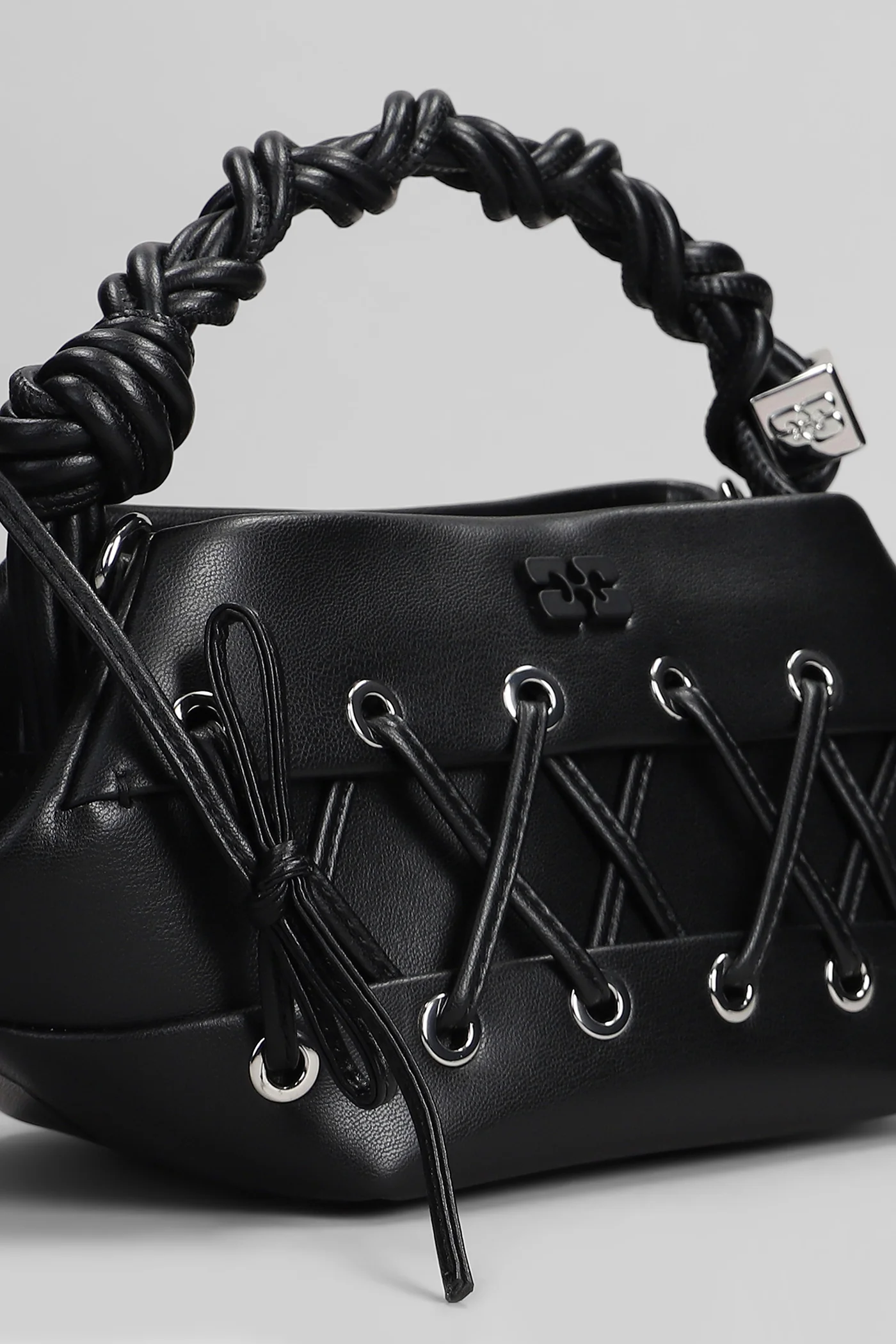 Bou bag mini Shoulder bag in black leather - Image 4