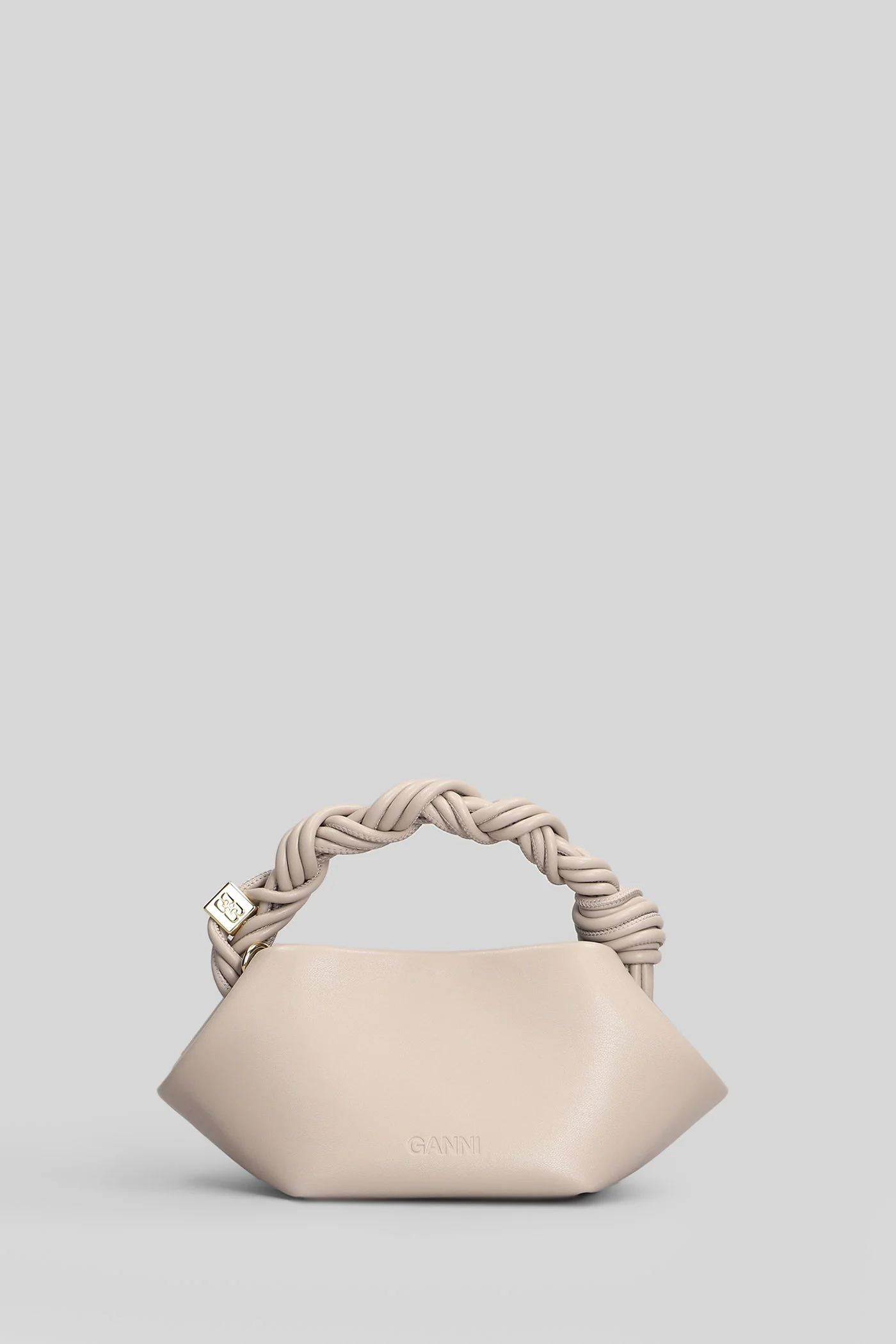 Bou bag mini Shoulder bag in grey leather - Image 3