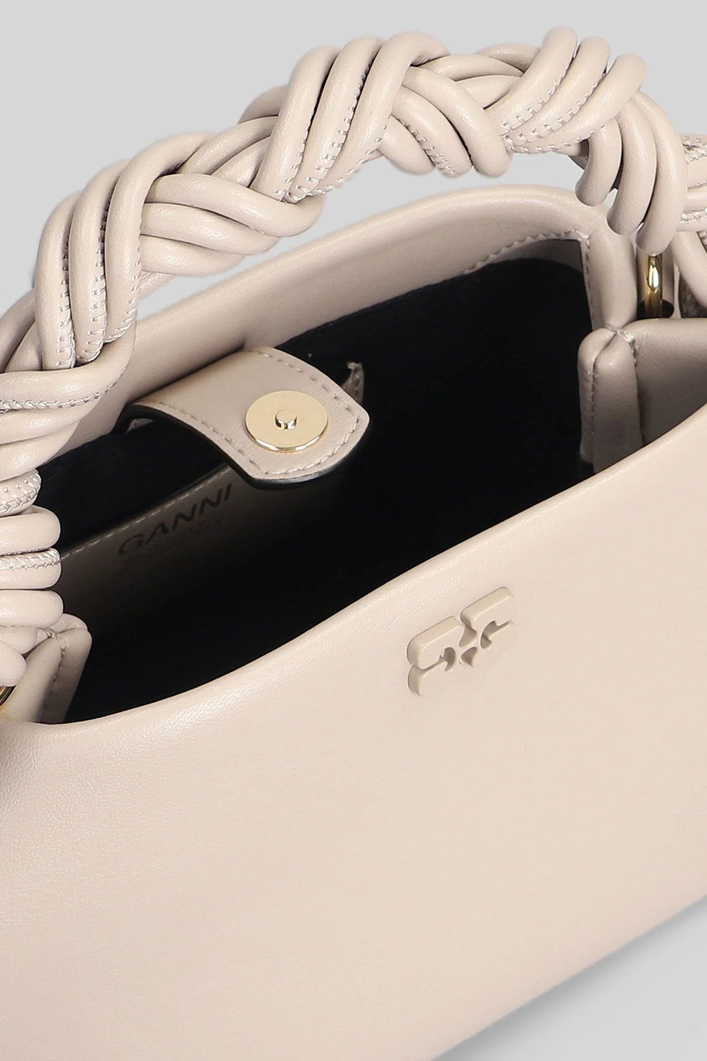 Bou bag mini Shoulder bag in grey leather - Image 4