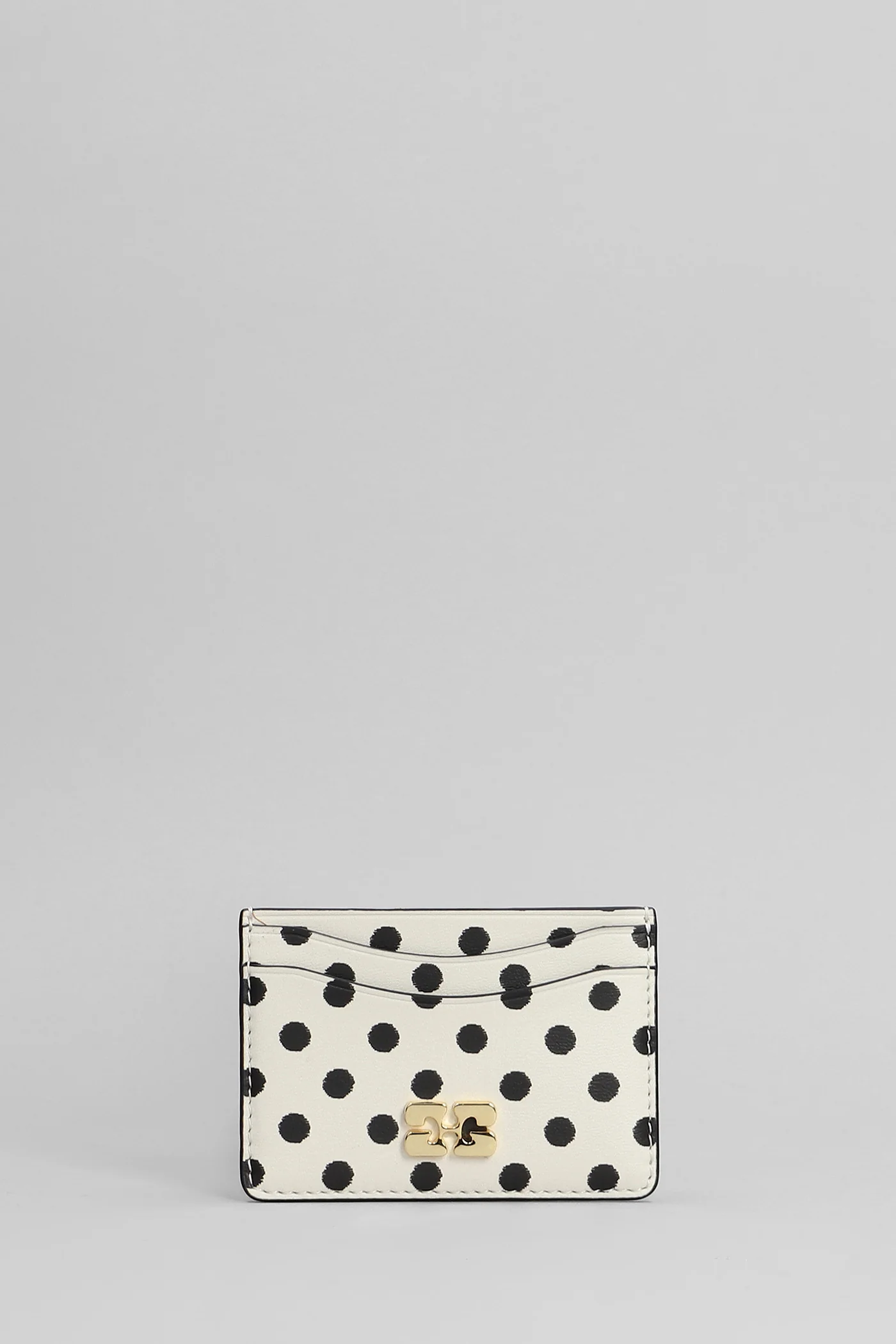 Bou card holder Wallet in beige leather
