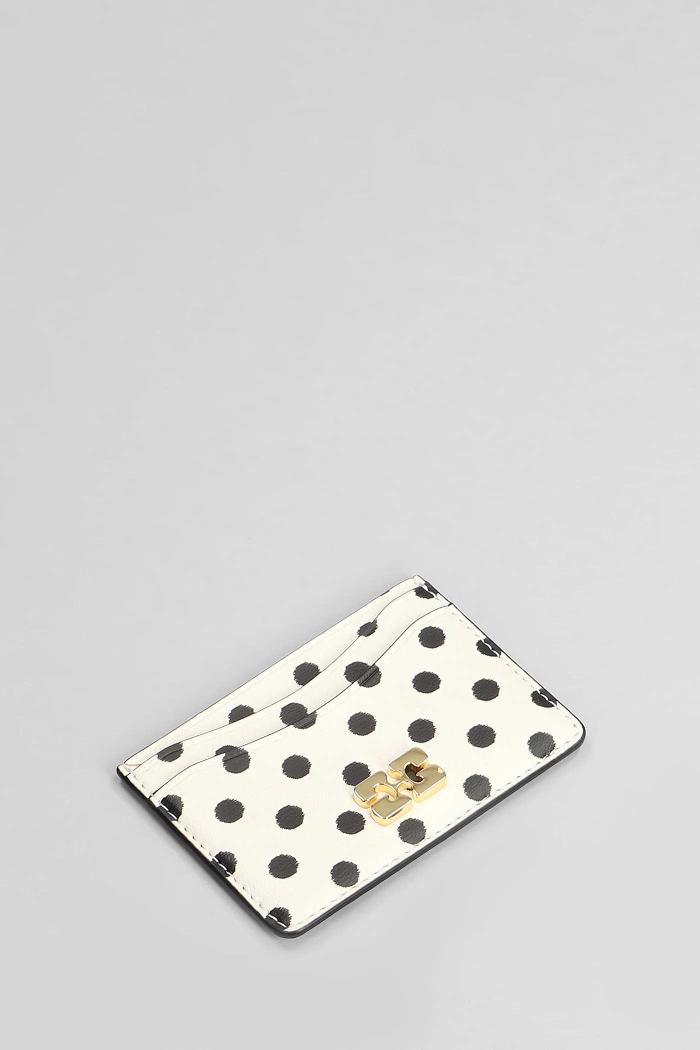 Bou card holder Wallet in beige leather - Image 4