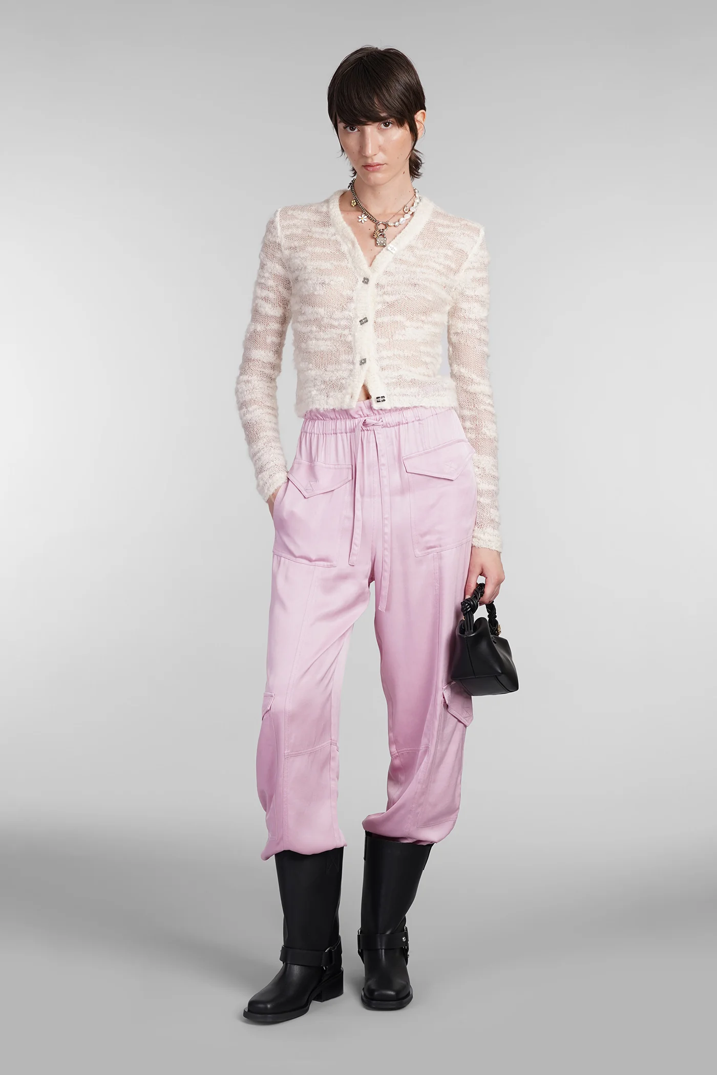 Cardigan in beige Mohair - Image 2