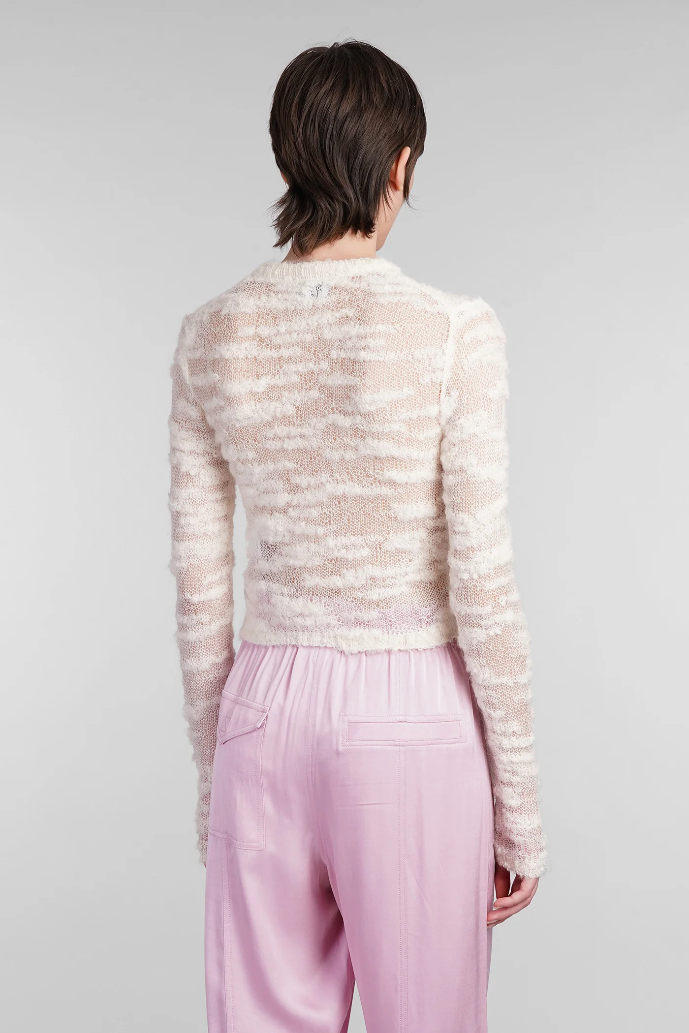 Cardigan in beige Mohair - Image 3