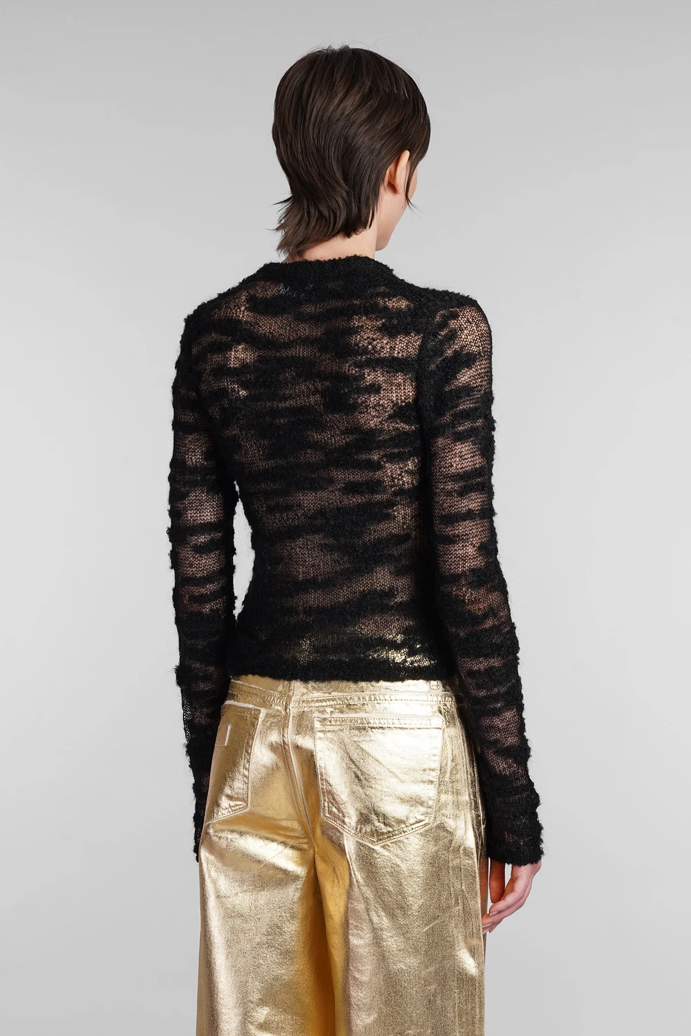 Cardigan in black Mohair - Image 3