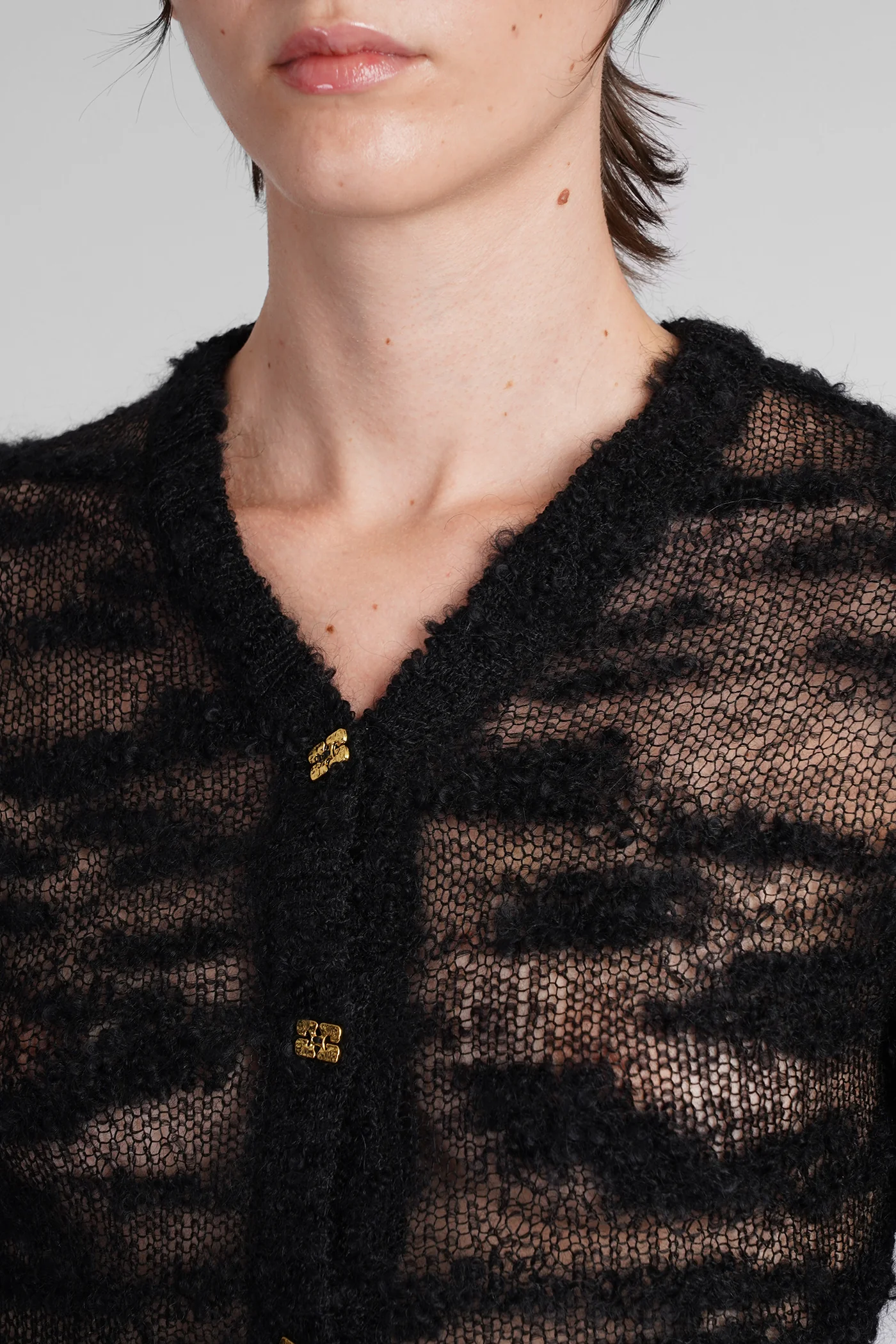 Cardigan in black Mohair - Image 5
