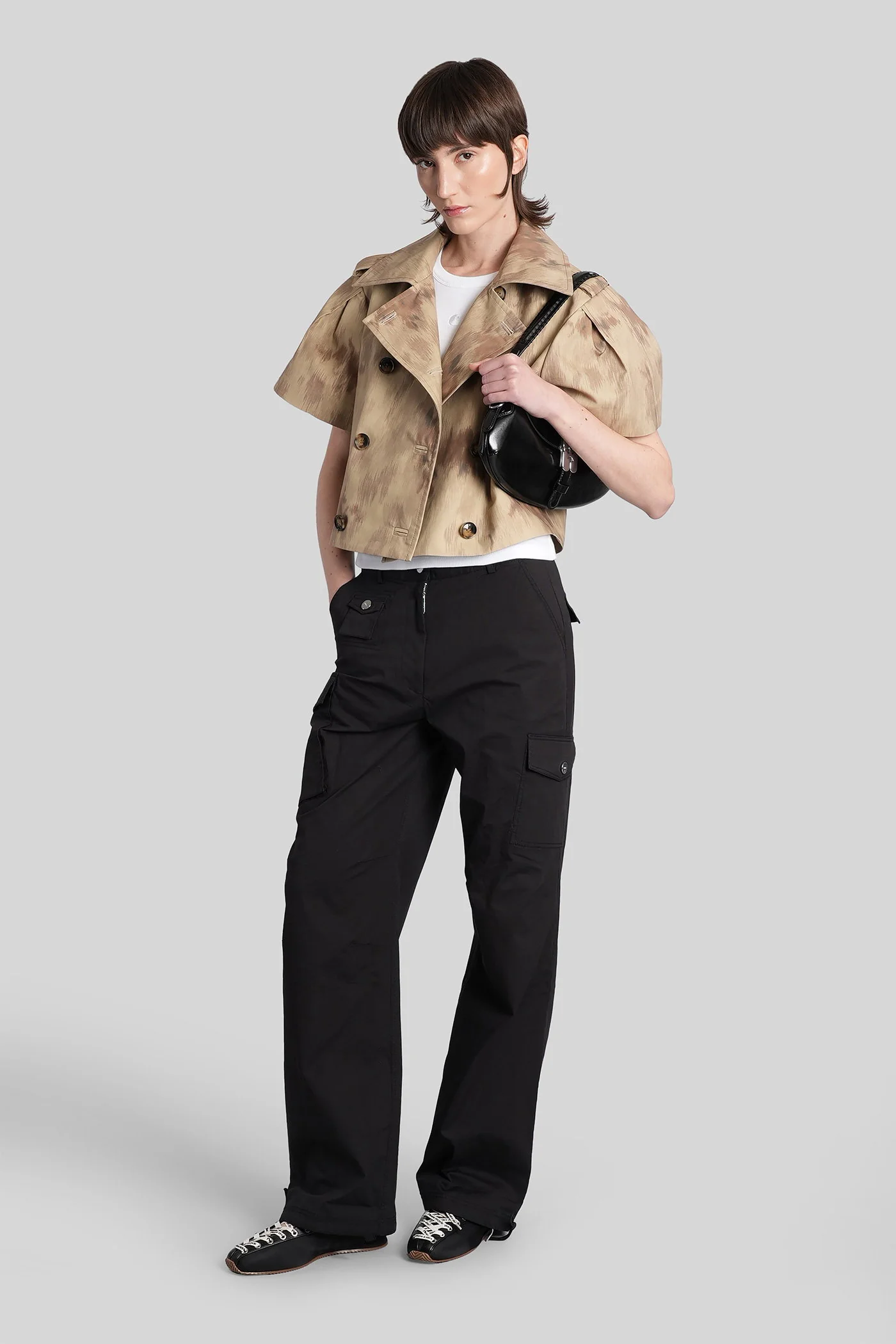 Casual jacket in beige cotton - Image 2