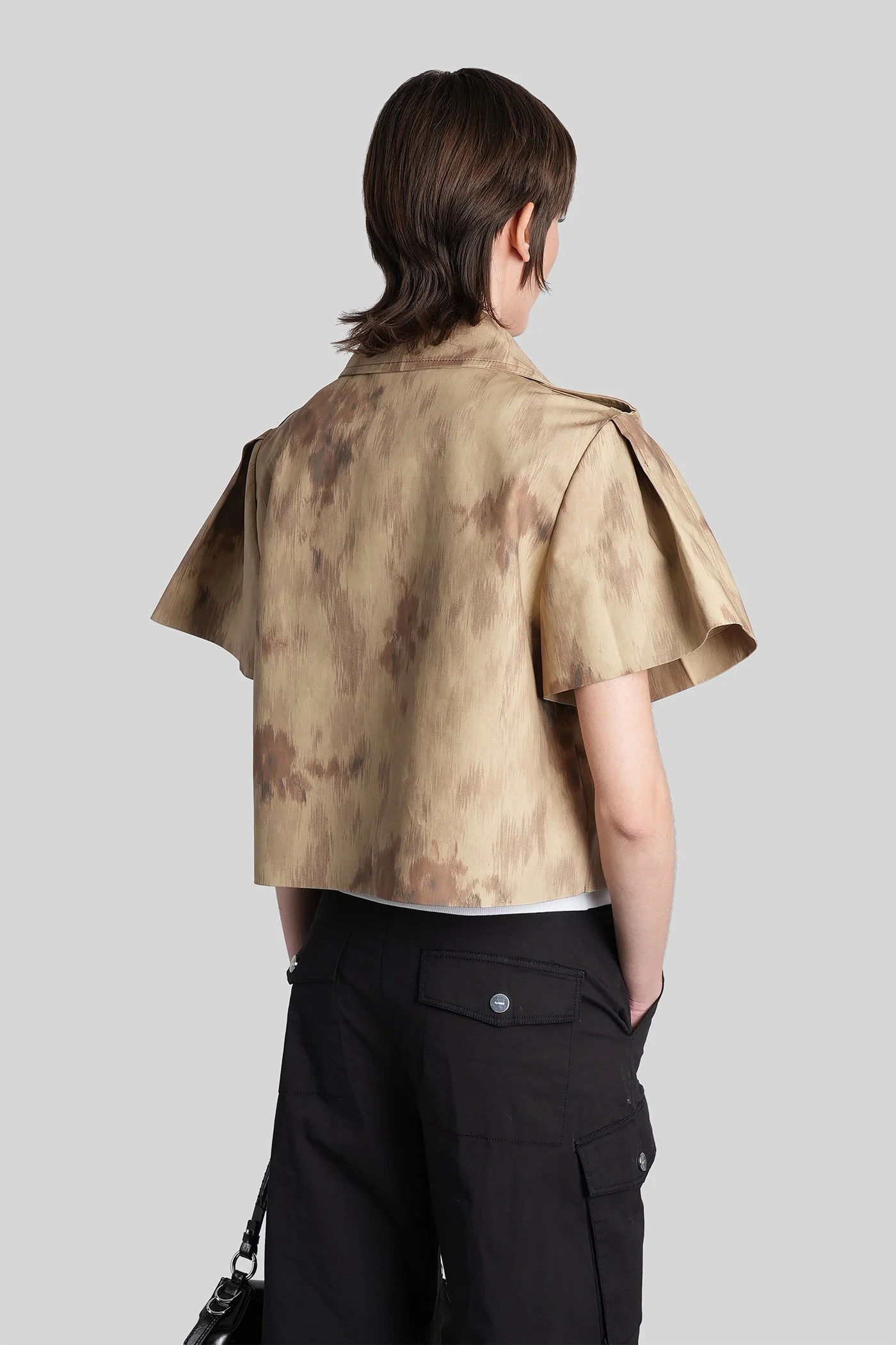 Casual jacket in beige cotton - Image 3